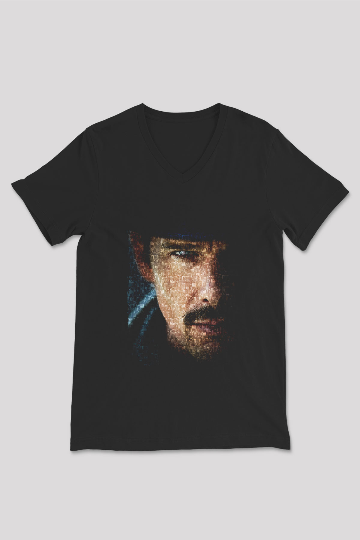 Unisex Predestination (Kader) (Predestination) Baskılı Siyah V Yaka T-shirt