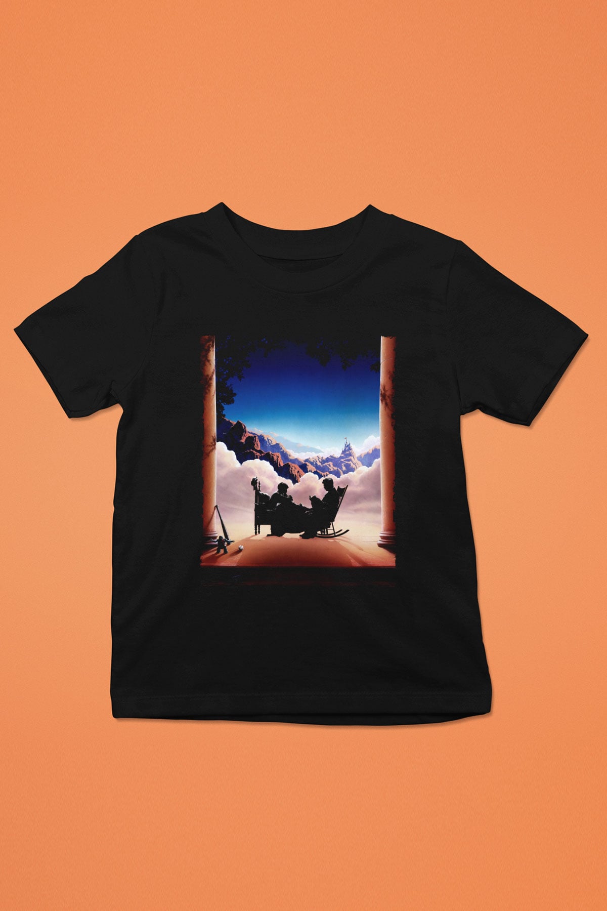 Unisex Prenses Gelin (The Princess Bride) Baskılı Siyah Çocuk T-Shirt