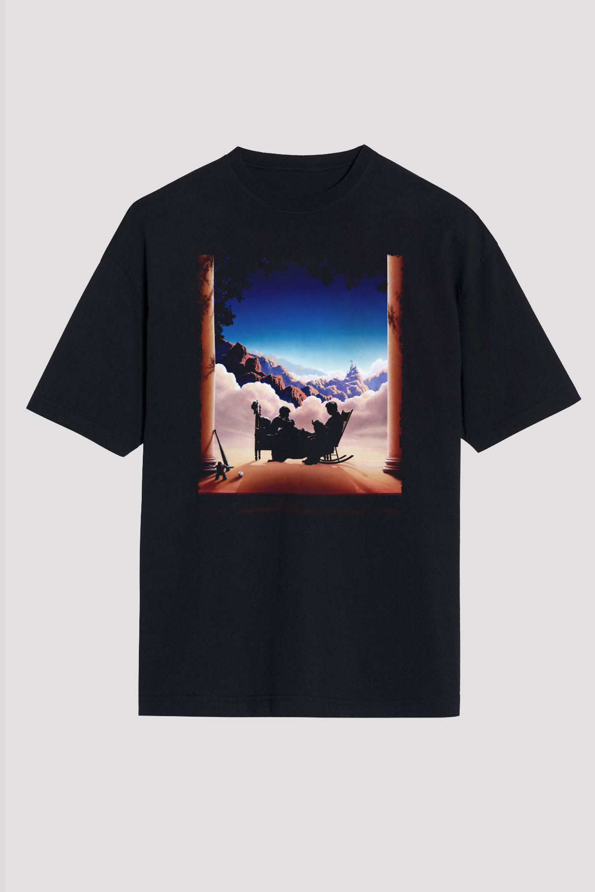 Unisex Prenses Gelin (The Princess Bride) Baskılı Siyah Oversize T-shirt