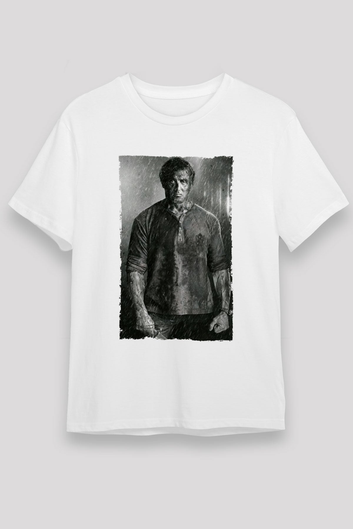 Rambo Son Kan (Rambo Last Blood) Baskılı Beyaz Tişört