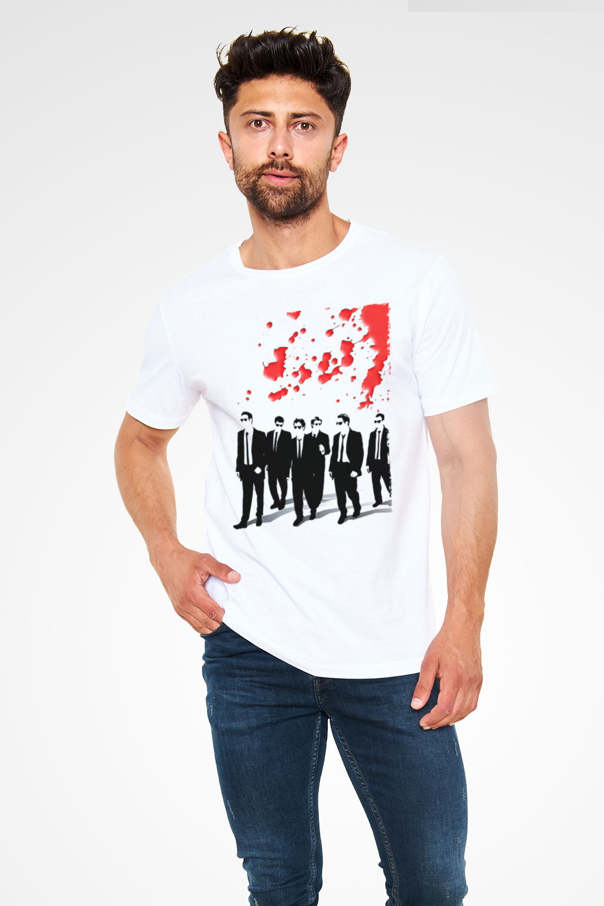 Rezervuar Köpekleri (Reservoir Dogs) Baskılı Beyaz Tişört