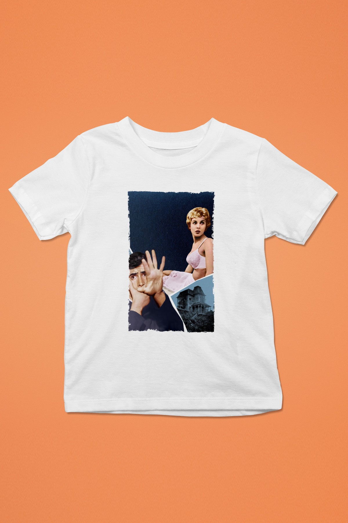 Unisex Sapık (Psycho) Baskılı Beyaz Çocuk Tişört