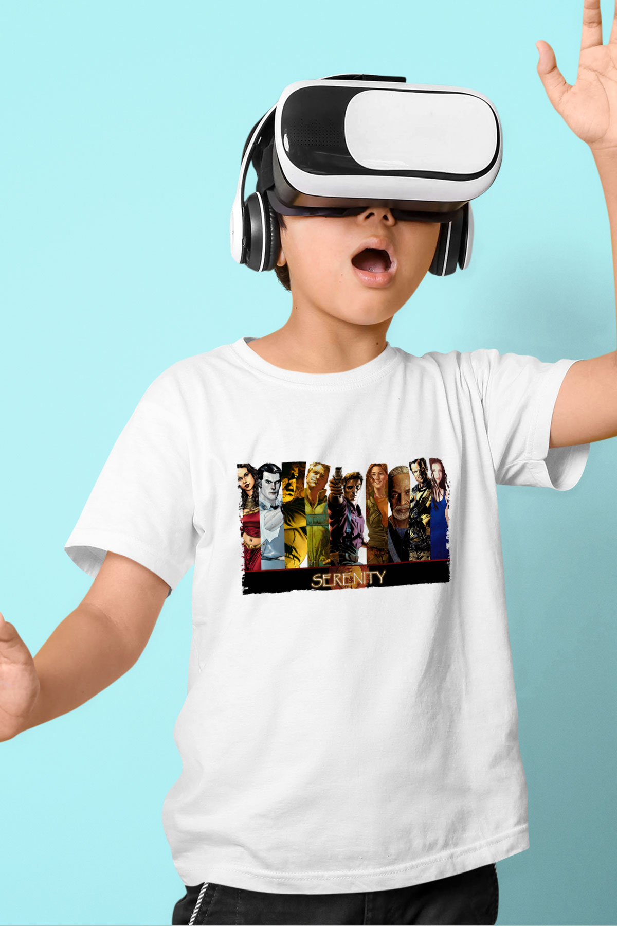 Unisex Serenity Baskılı Beyaz Çocuk Tshirt