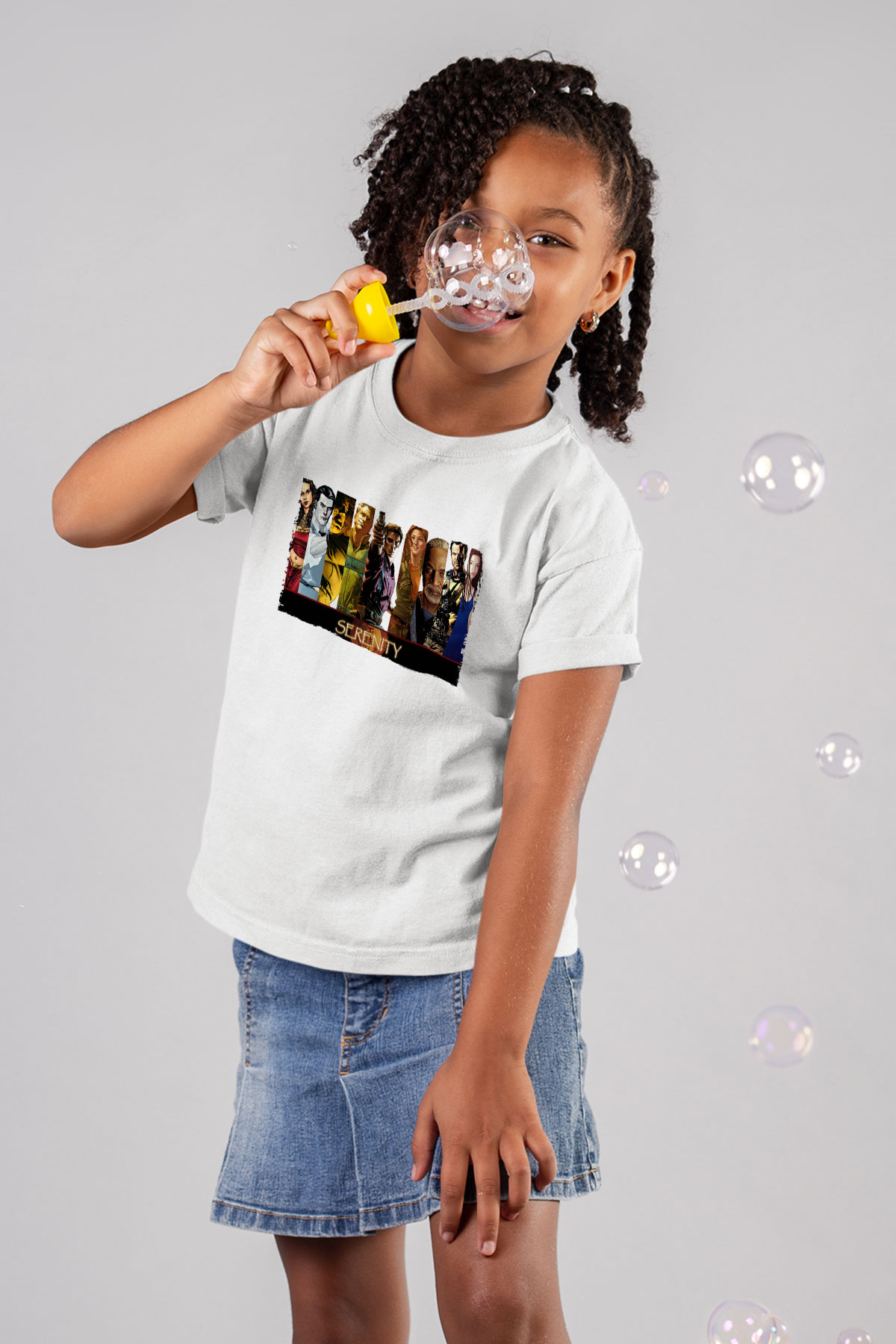 Unisex Serenity Baskılı Beyaz Çocuk Tshirt