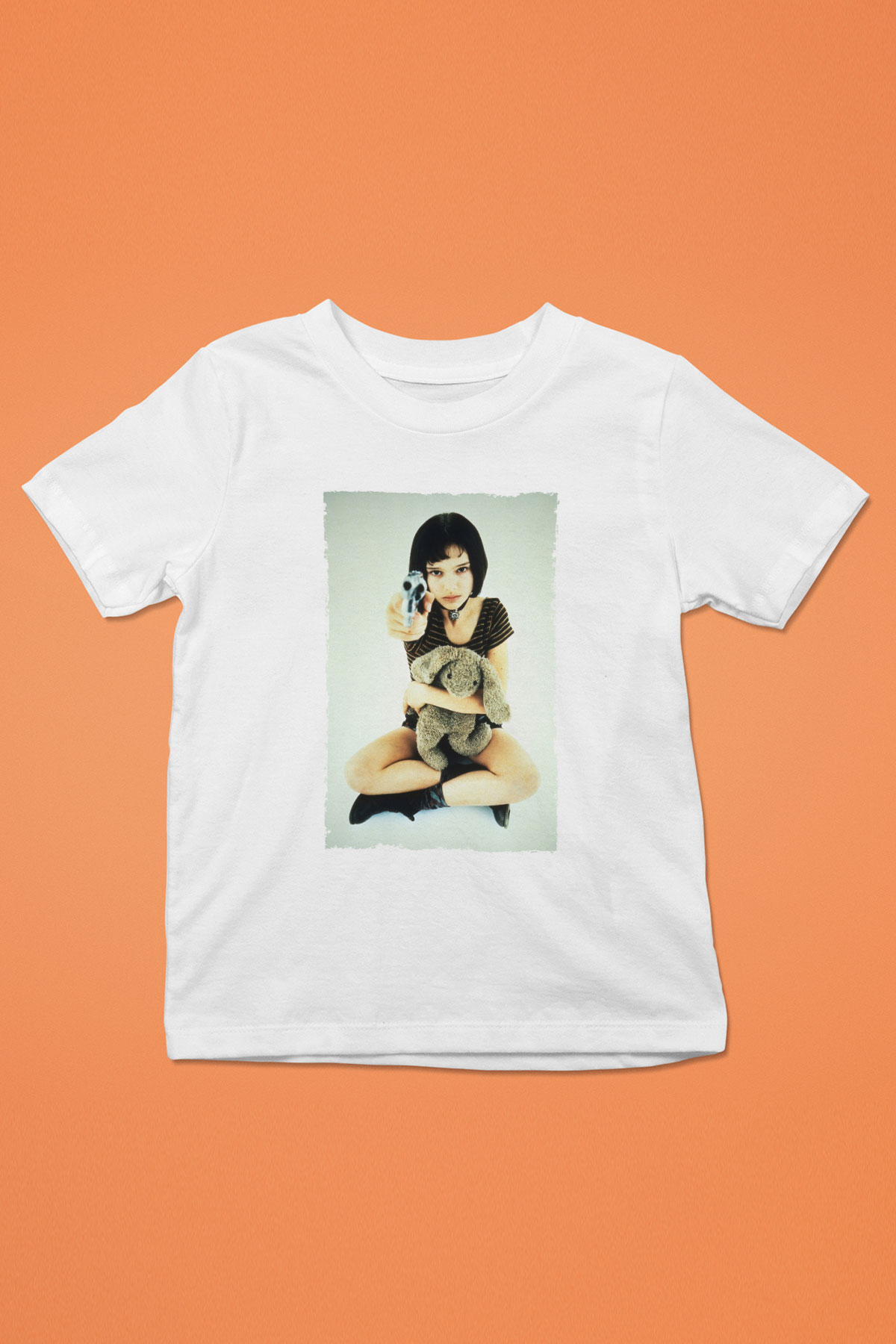 Unisex Sevginin Gücü (Leon The Professional) Baskılı Beyaz Çocuk Tişört