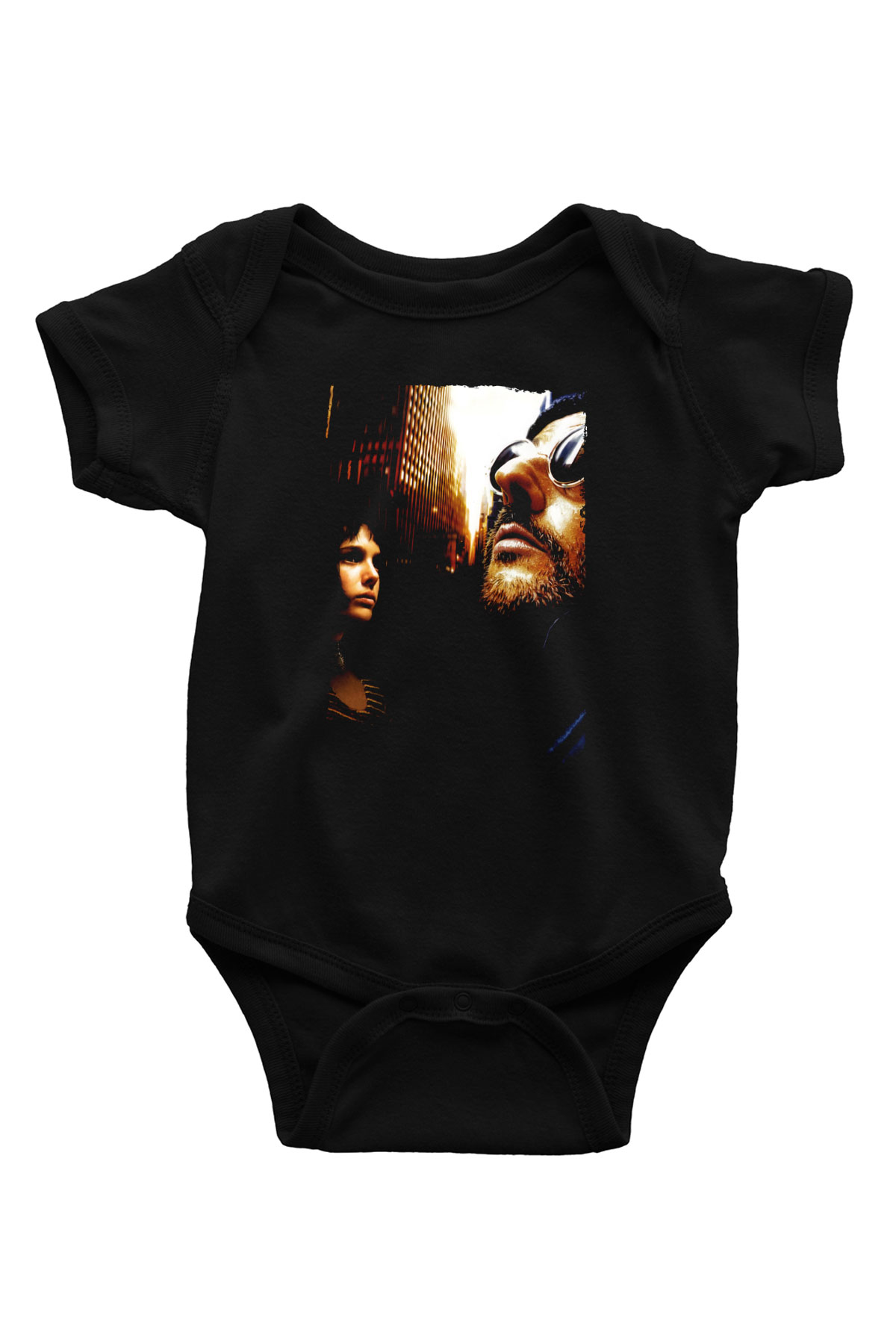 Unisex Sevginin Gücü (Léon) Baskılı Siyah Bebek Body - Zıbın