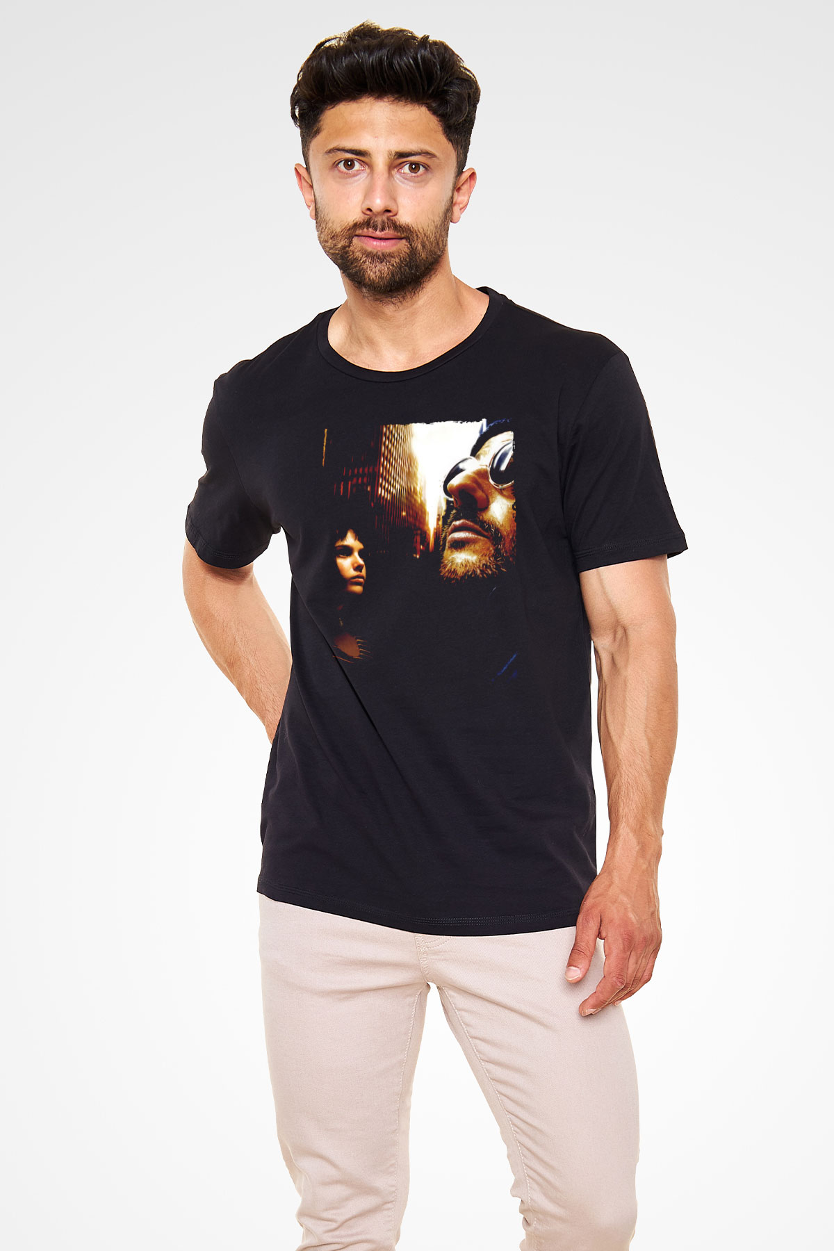 Sevginin Gücü (Léon) Baskılı Siyah Tshirt
