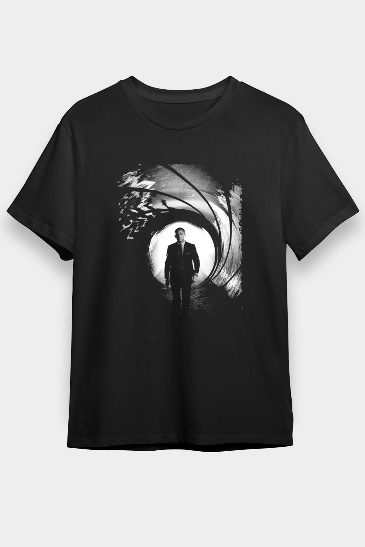 Skyfall Baskılı Siyah Tshirt