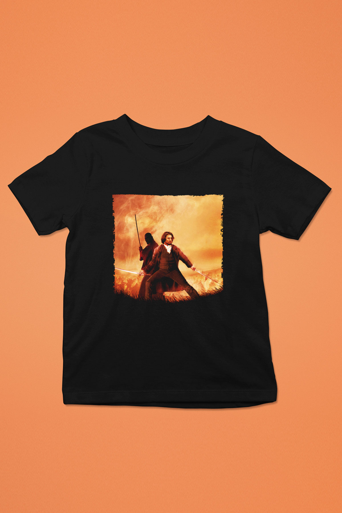 Unisex Son Samuray (The Last Samurai) Baskılı Siyah Çocuk Tshirt