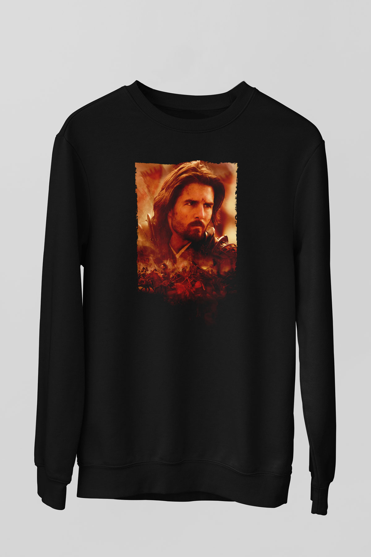 Unisex Son Samuray (The Last Samurai) Baskılı Siyah Sweatshirt