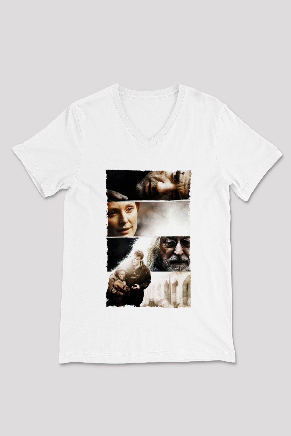 Unisex Son Umut - Children of Men Baskılı Beyaz V Yaka Tişört