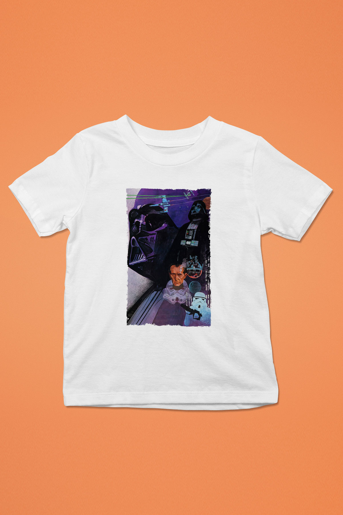 Unisex Star Wars Baskılı Beyaz Çocuk Tshirt