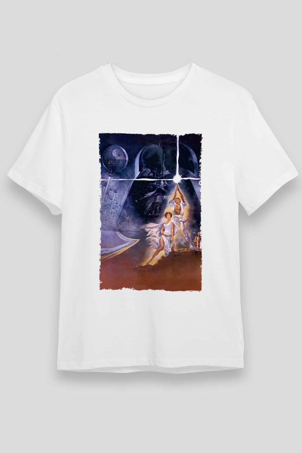 Star Wars Baskılı Beyaz Tshirt
