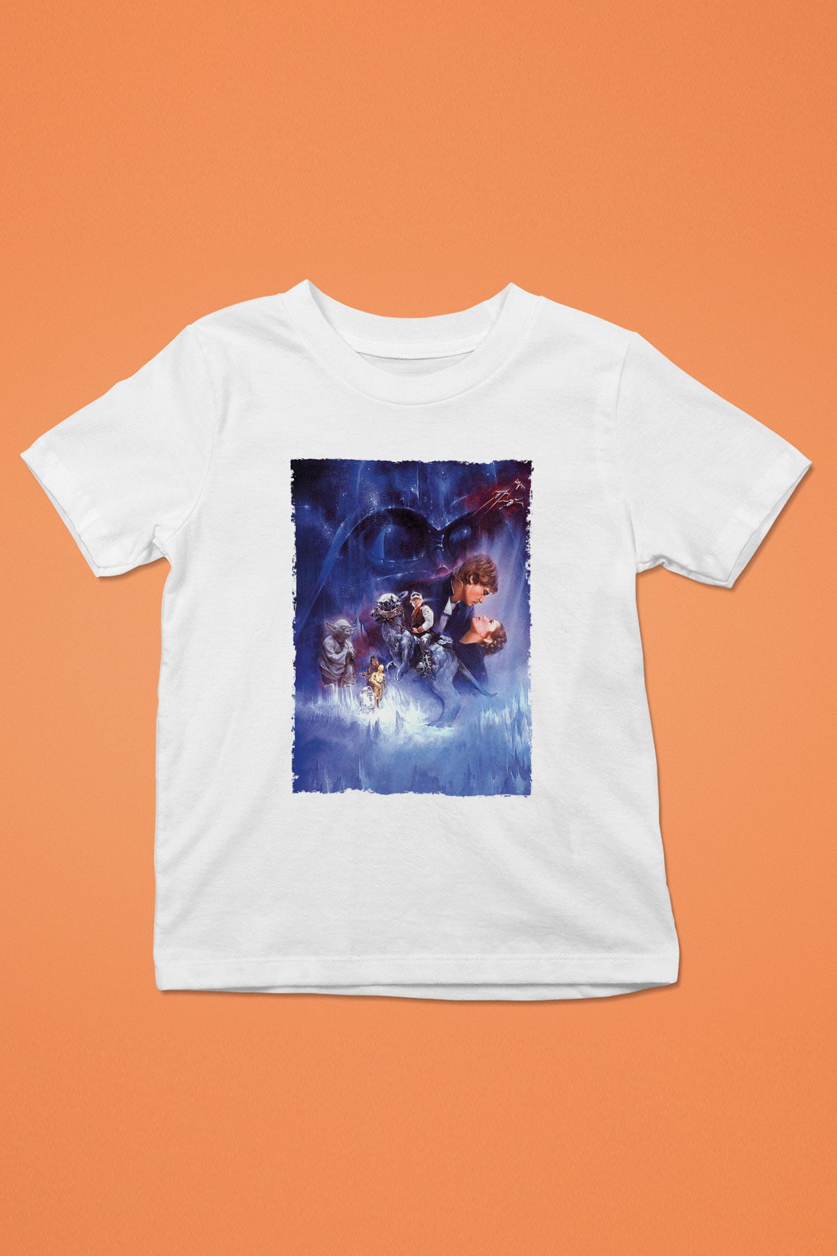 Unisex Star Wars İmparatorun Dönüşü (The Empire Strikes Back) Baskılı Beyaz Çocuk Tshirt