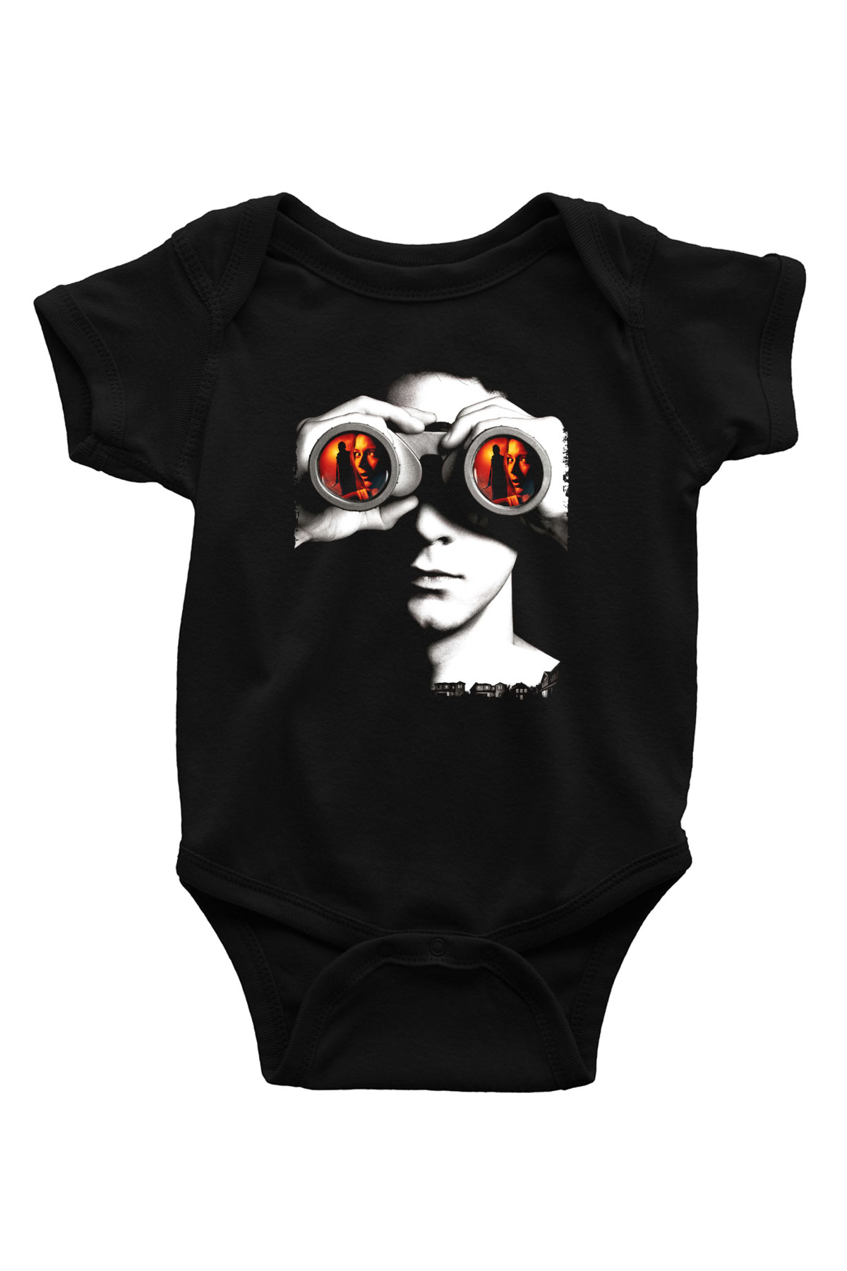 Unisex Şüphe (Disturbia) Baskılı Siyah Bebek Body - Zıbın