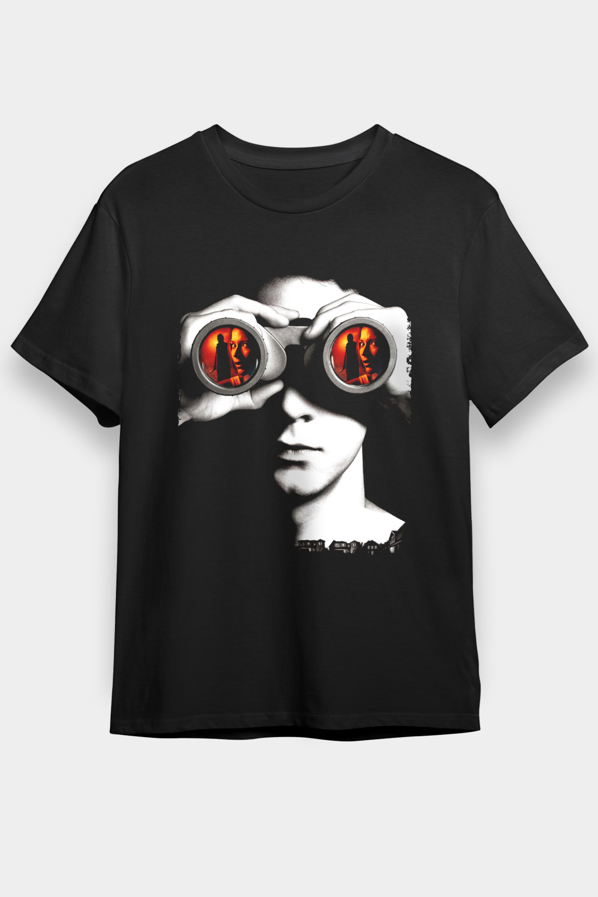 Şüphe (Disturbia) Baskılı Siyah T-shirt