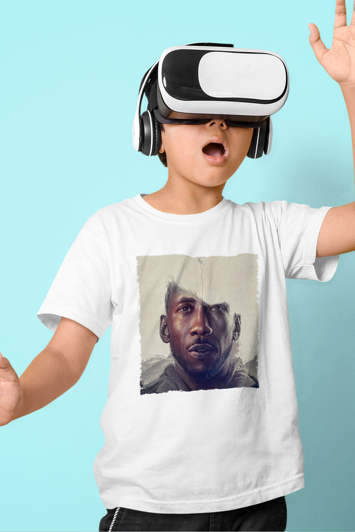 Unisex Swan Song Baskılı Beyaz Çocuk Tişört