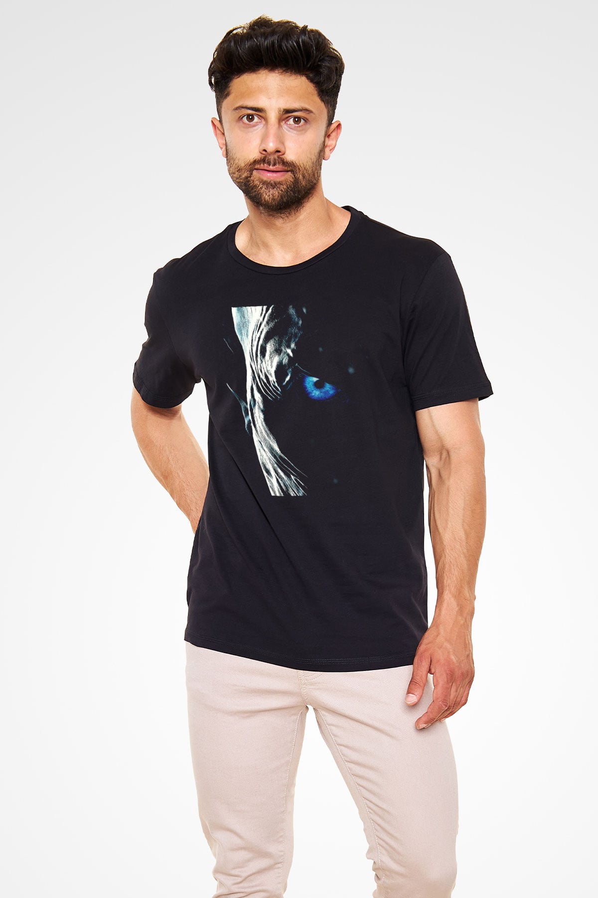 Taht Oyunları Baskılı Siyah Tshirt