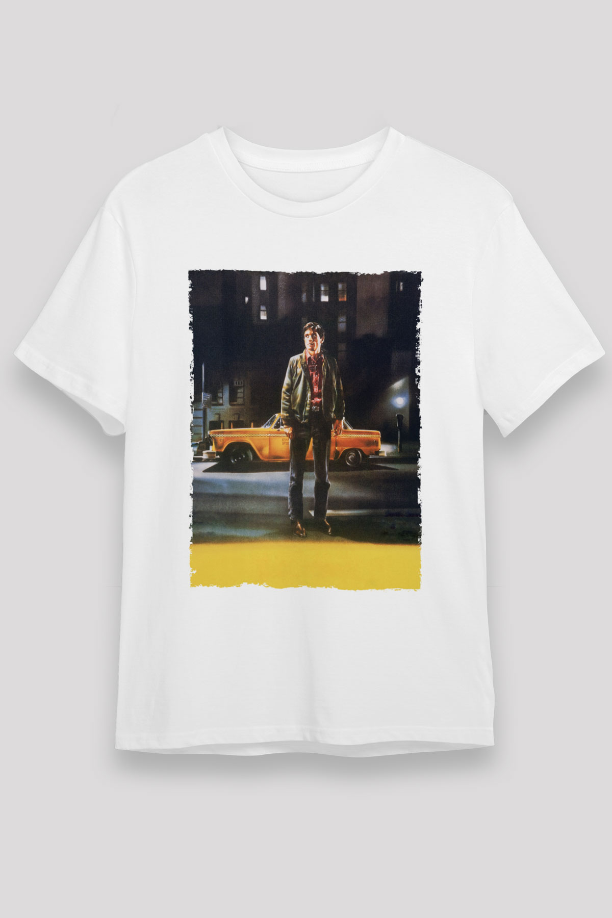 Taksi Şoförü (Taxi Driver) Baskılı Beyaz Tişört
