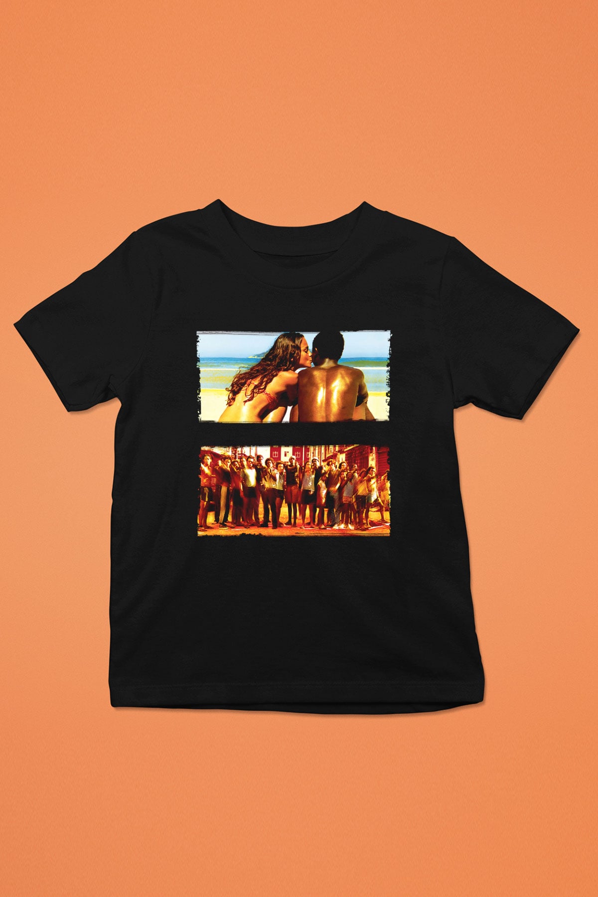 Unisex Tanrı Kent (City of God) Baskılı Siyah Çocuk Tişört