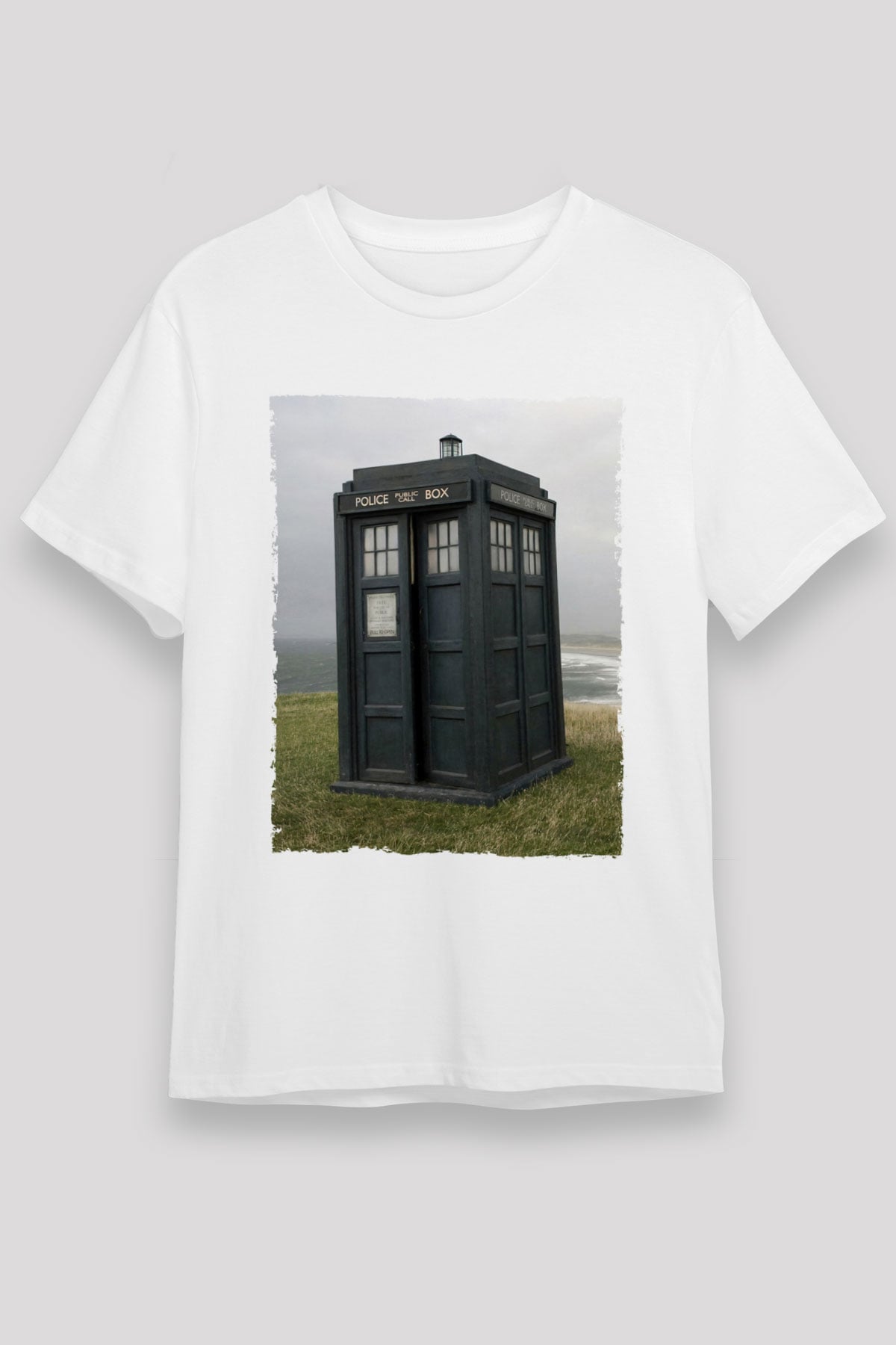 Tardis - Doctor Who Baskılı Beyaz Tshirt