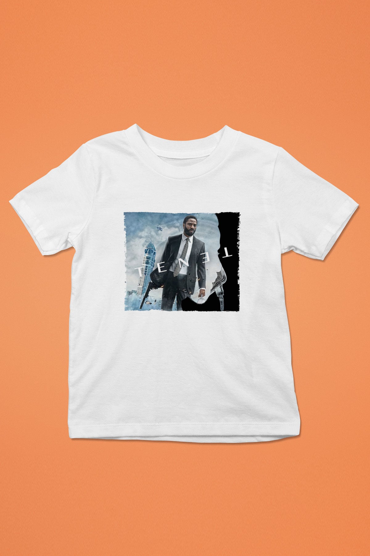 Unisex Tenet Baskılı Beyaz Çocuk Tshirt