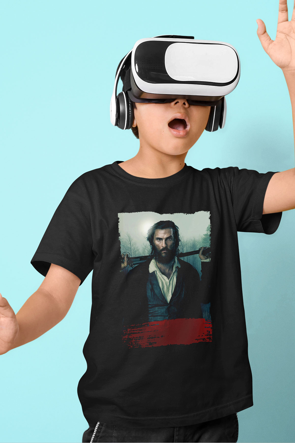 Unisex The Free State of Jones Baskılı Siyah Çocuk Tişört
