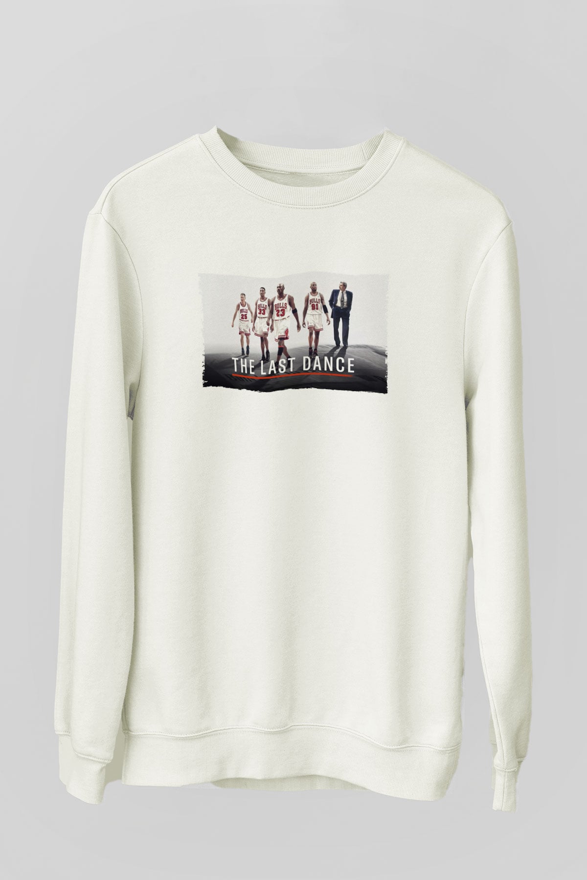 Unisex The Last Dance Baskılı Beyaz Sweatshirt