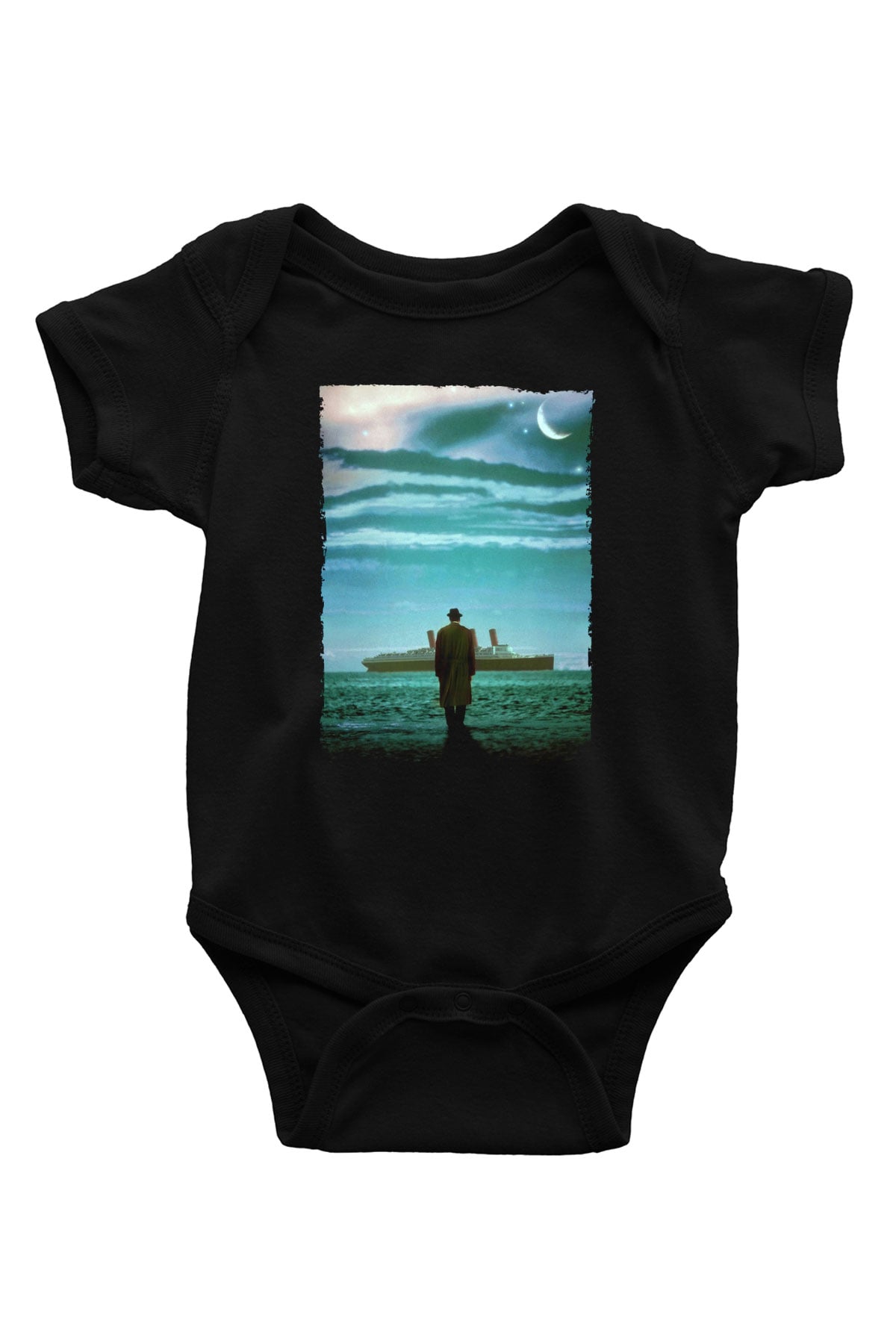 Unisex The Legend of 1900 Baskılı Siyah Bebek Body - Zıbın