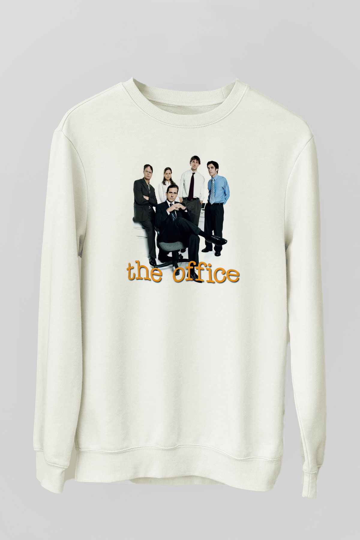 Unisex The Office Baskılı Beyaz Sweatshirt