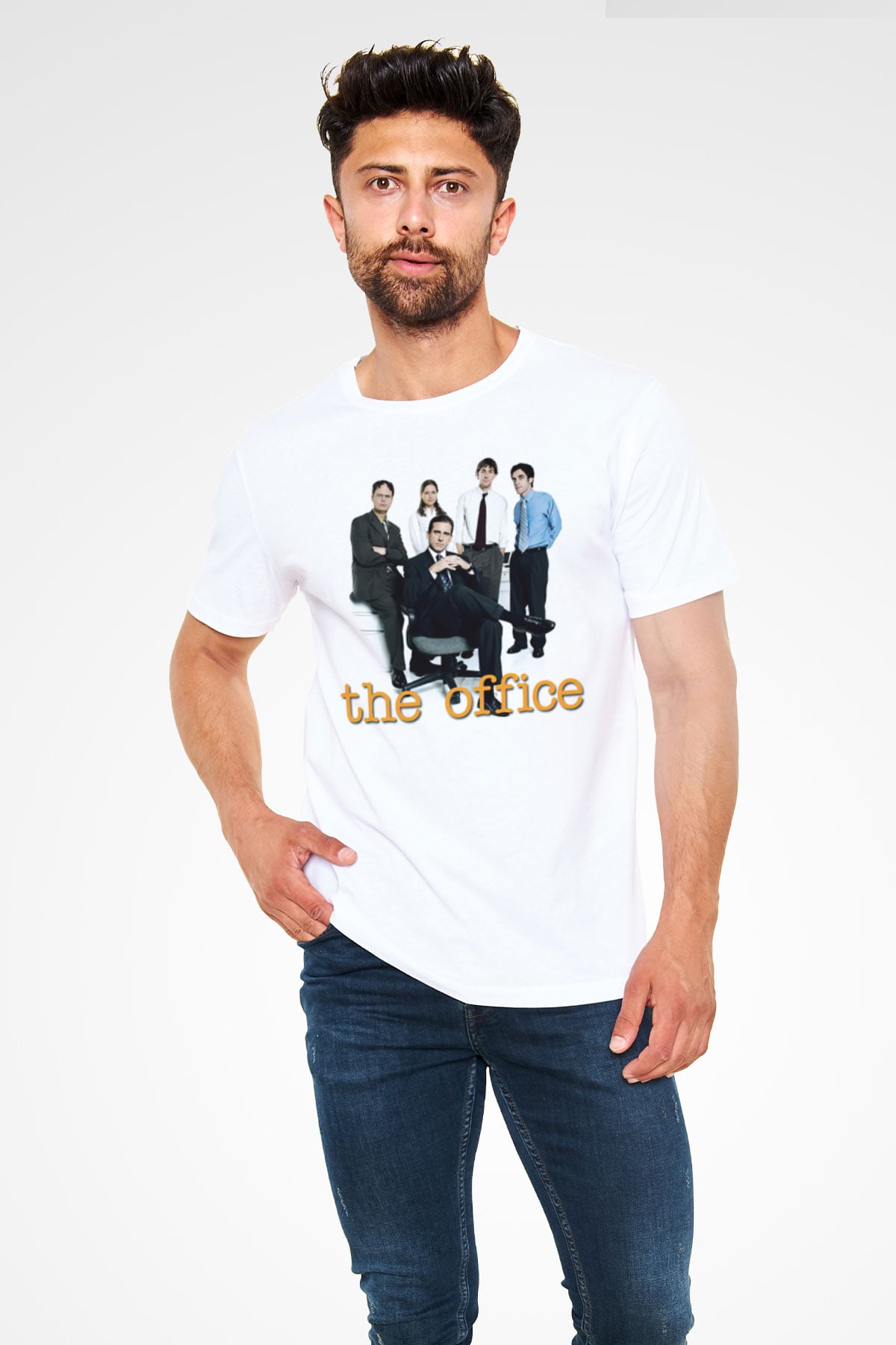 The Office Baskılı Beyaz Tshirt