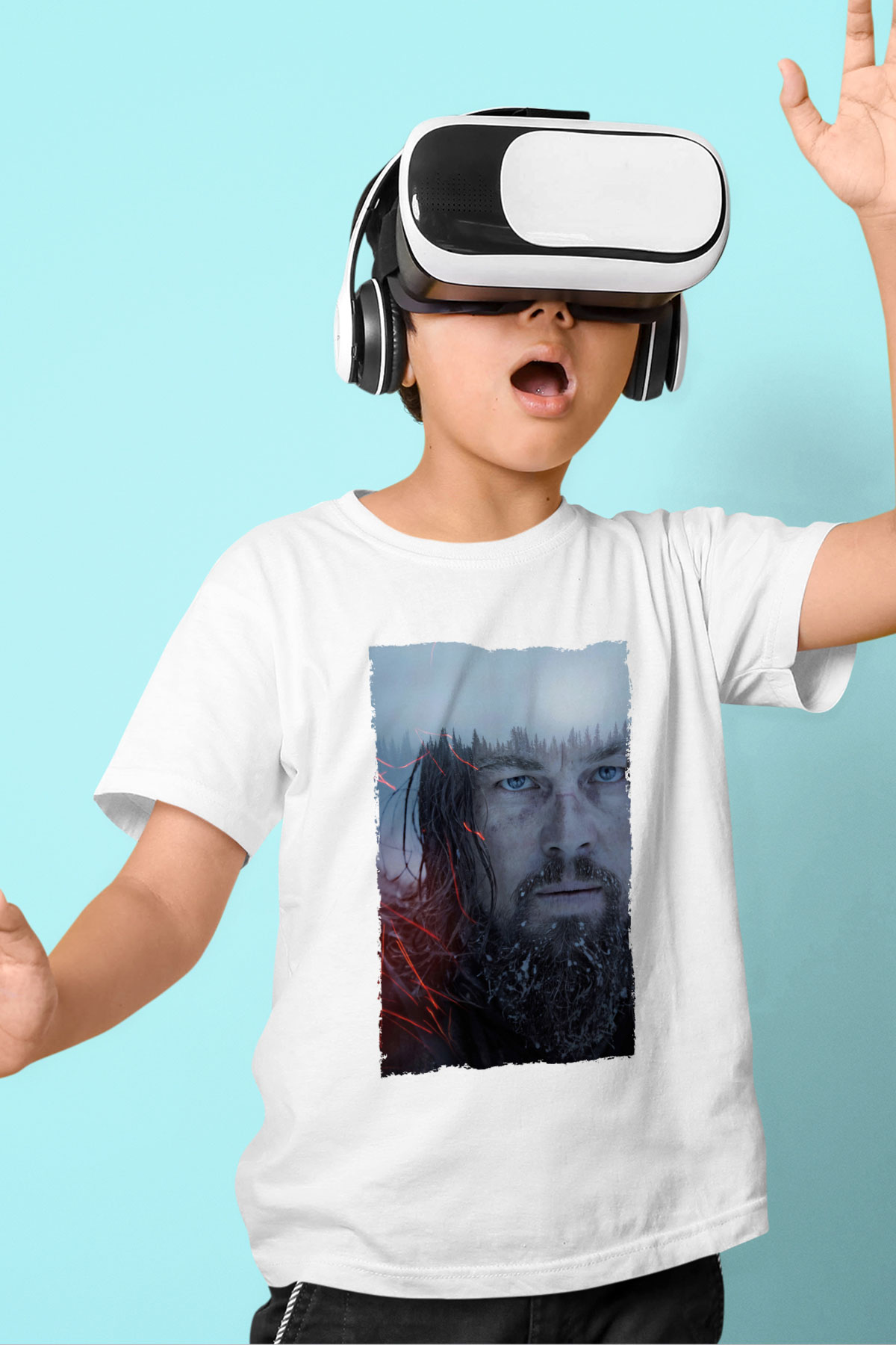 Unisex The Revenant Baskılı Beyaz Çocuk Tshirt