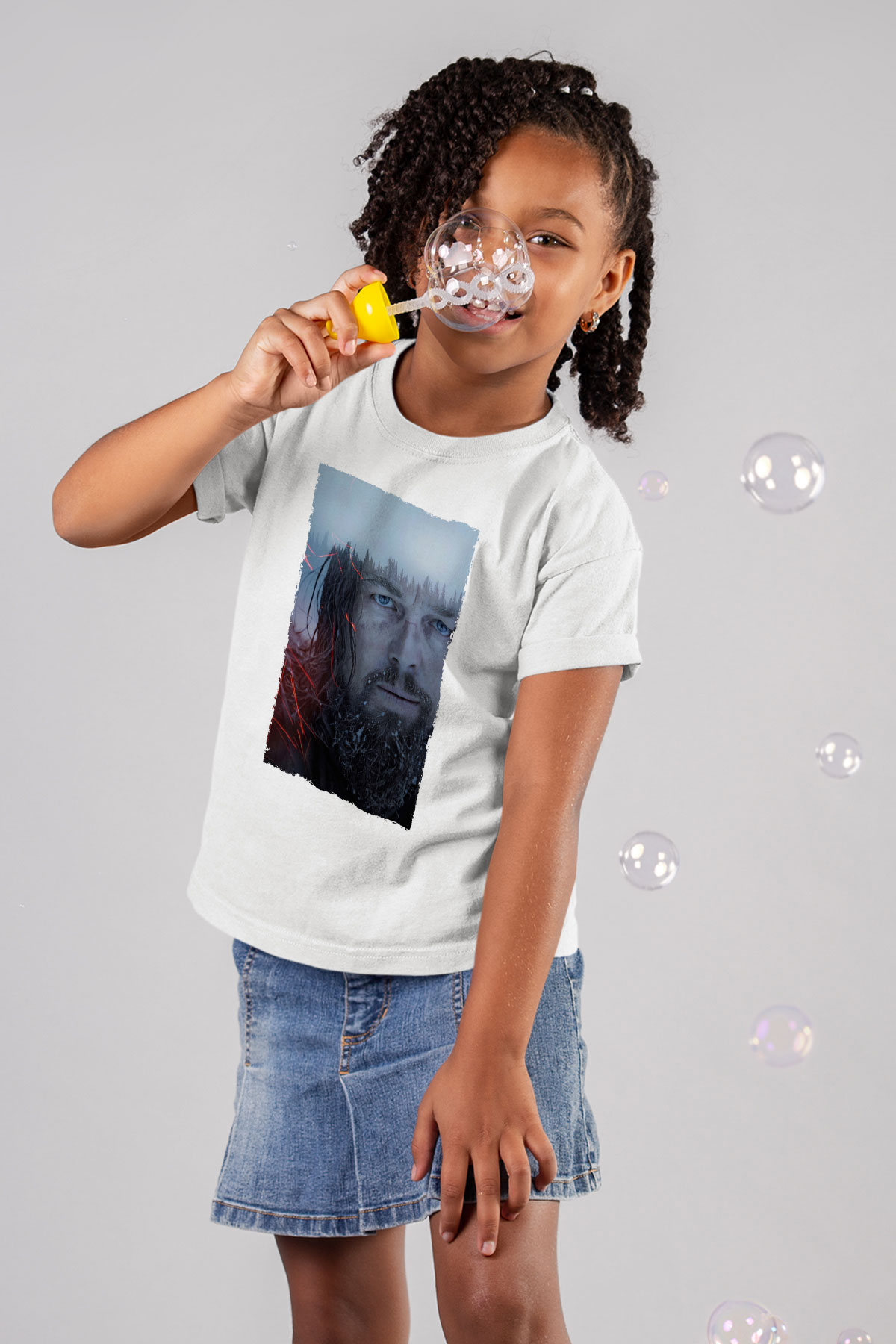 Unisex The Revenant Baskılı Beyaz Çocuk Tshirt