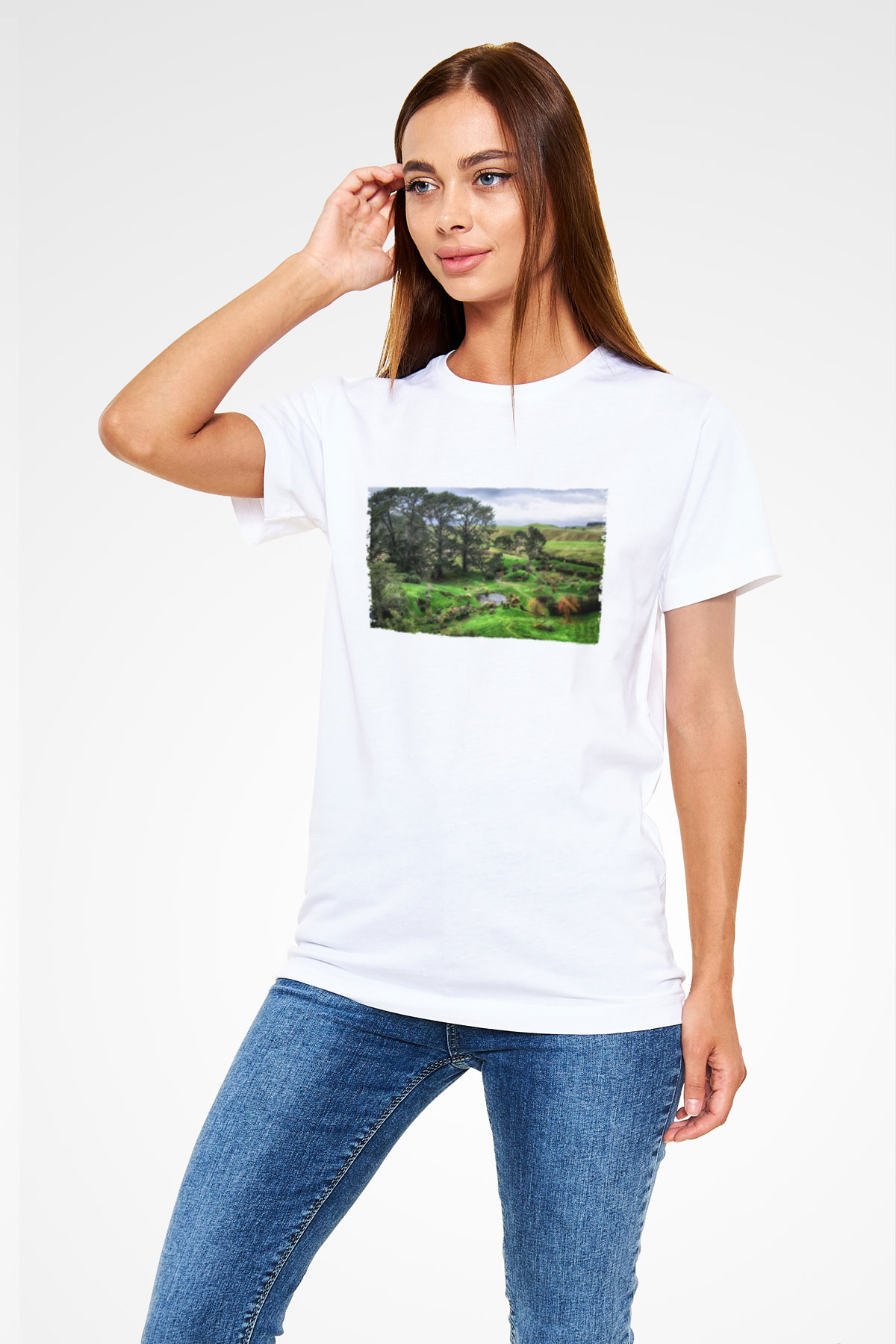The Shire Baskılı Beyaz Tshirt