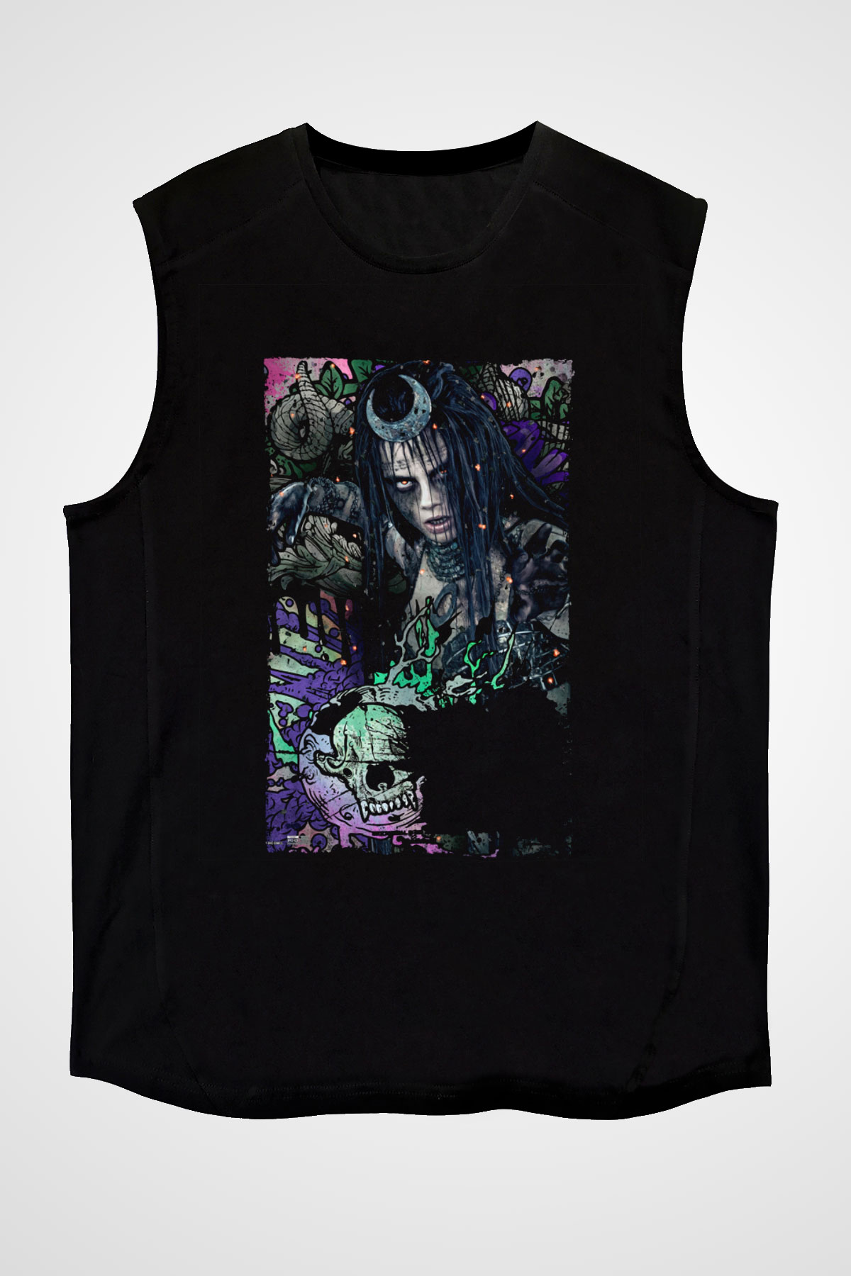 Unisex The Suicide Squad İntihar Timi (The Suicide Squad) Baskılı Siyah Unisex Kolsuz Tişört