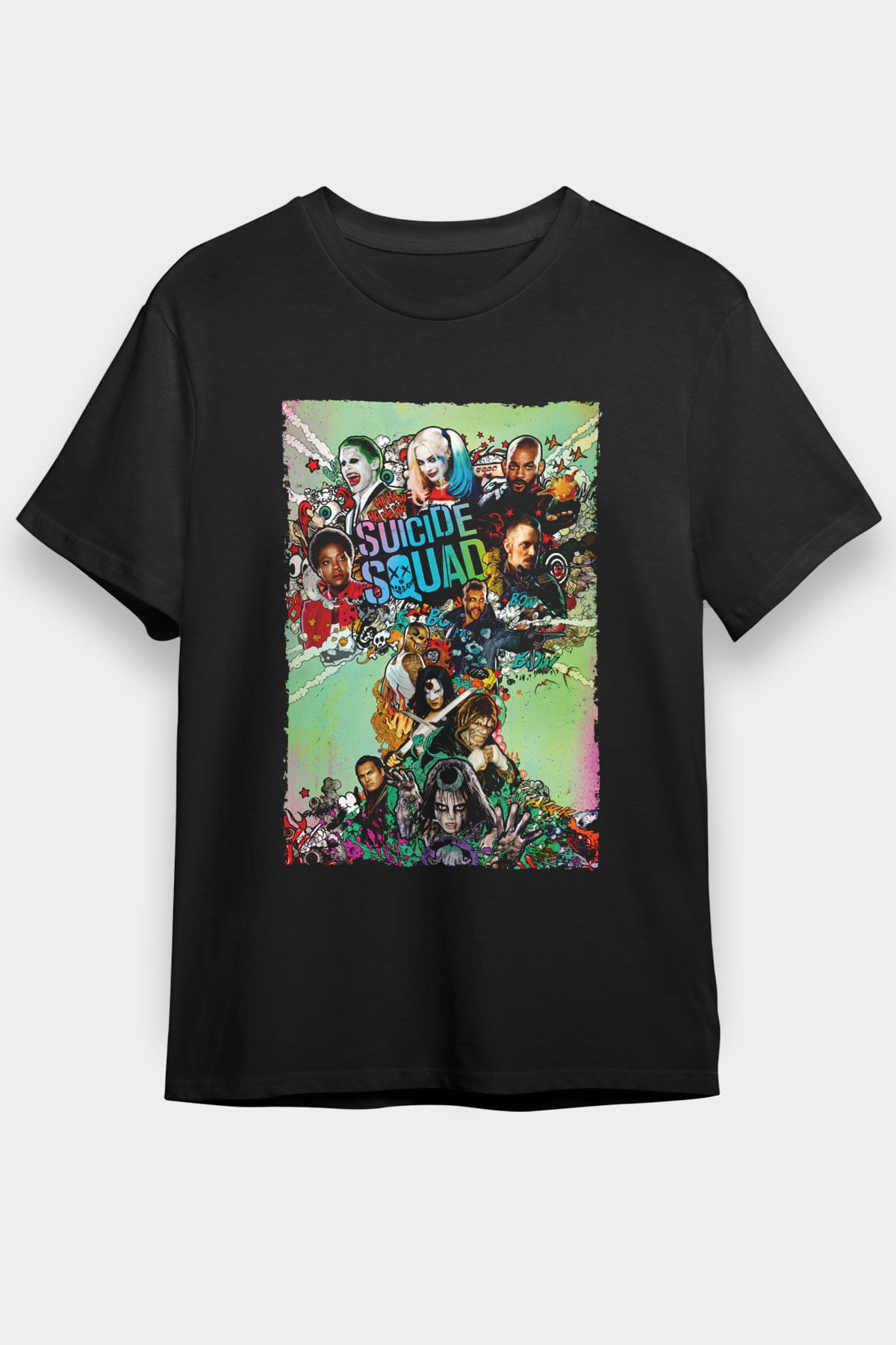 The Suicide Squad İntihar Timi (The Suicide Squad) Baskılı Siyah Tshirt