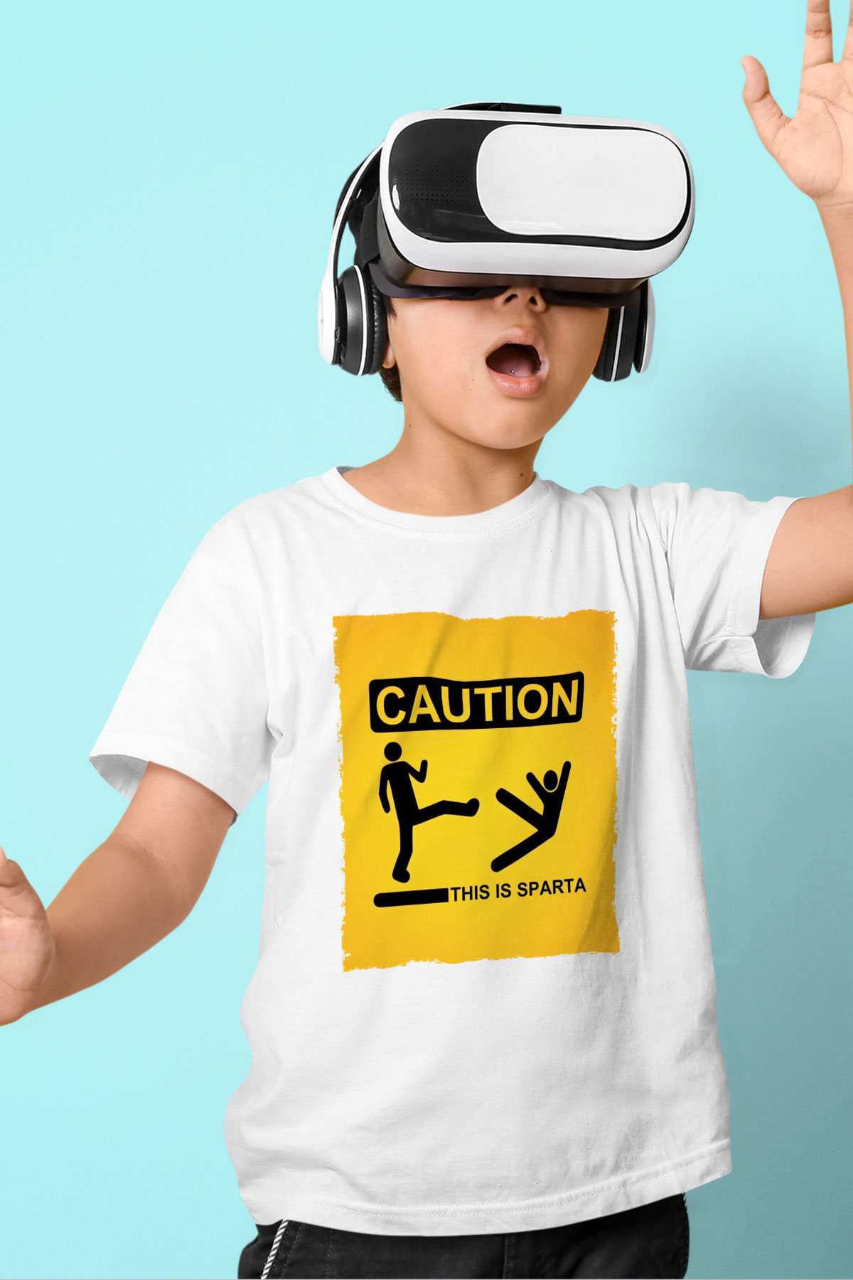 Unisex This is Sparta Baskılı Beyaz Çocuk Tshirt
