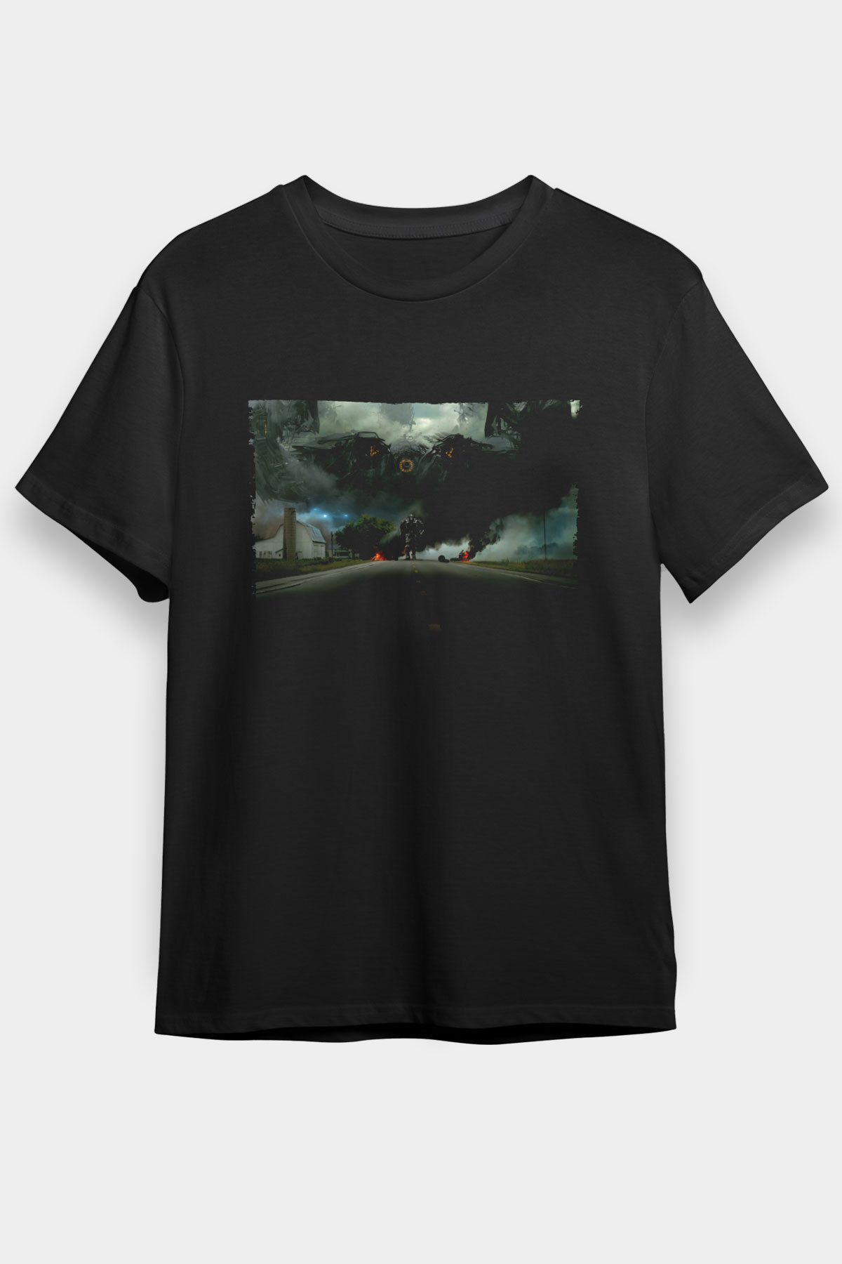 Transformers 4 Baskılı Siyah Tshirt