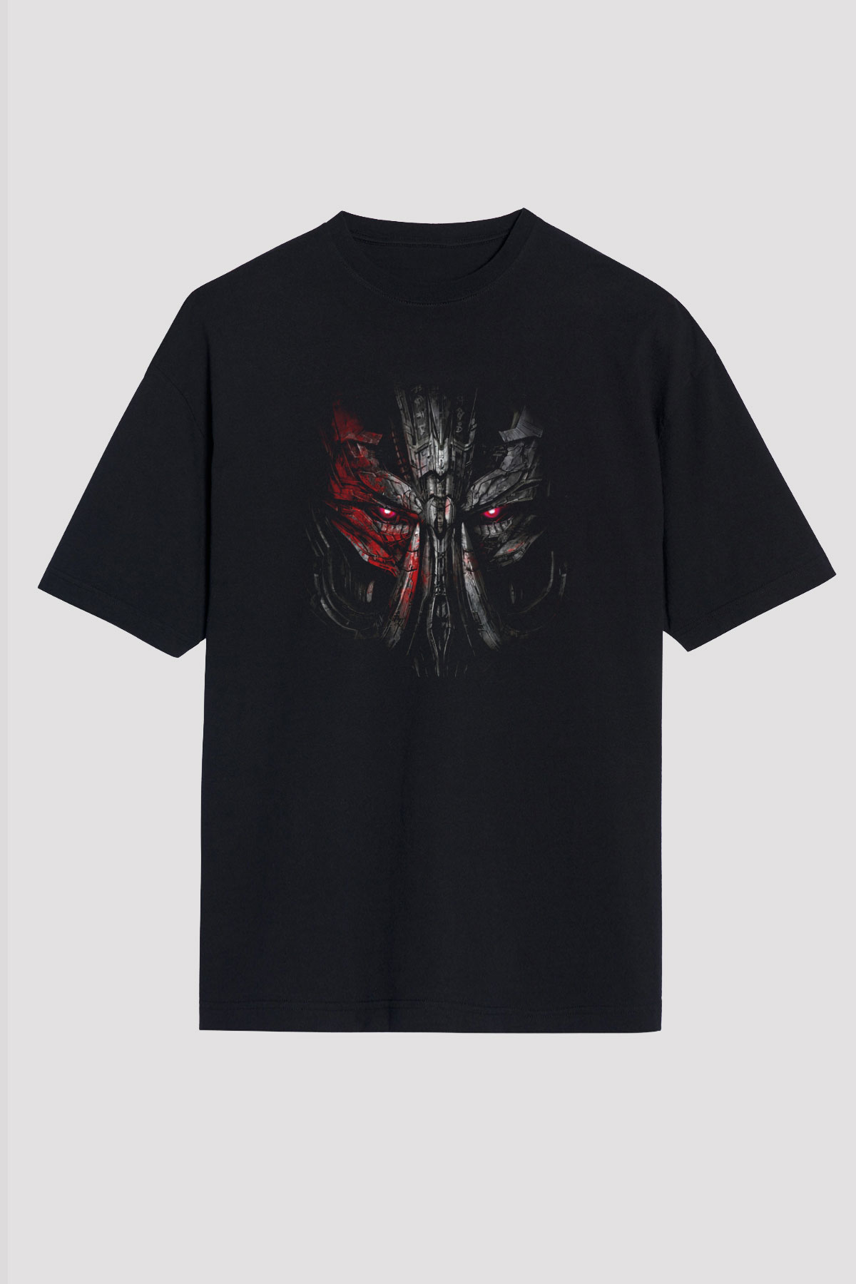 Unisex Transformers 5 (Transformers The Last Knight) Baskılı Siyah Oversize Tshirt