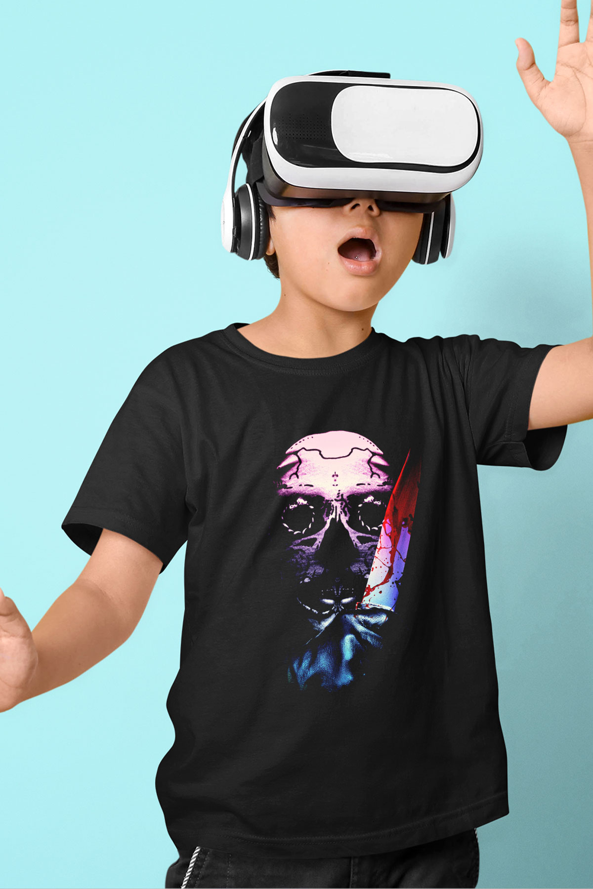 Unisex Trespassers Baskılı Siyah Çocuk Tshirt