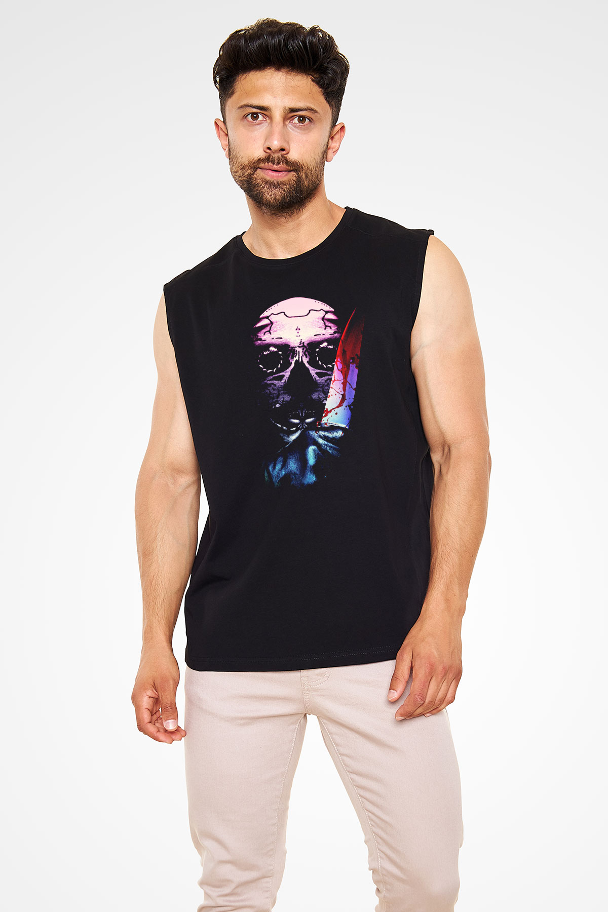 Unisex Trespassers Baskılı Siyah Kolsuz Tshirt