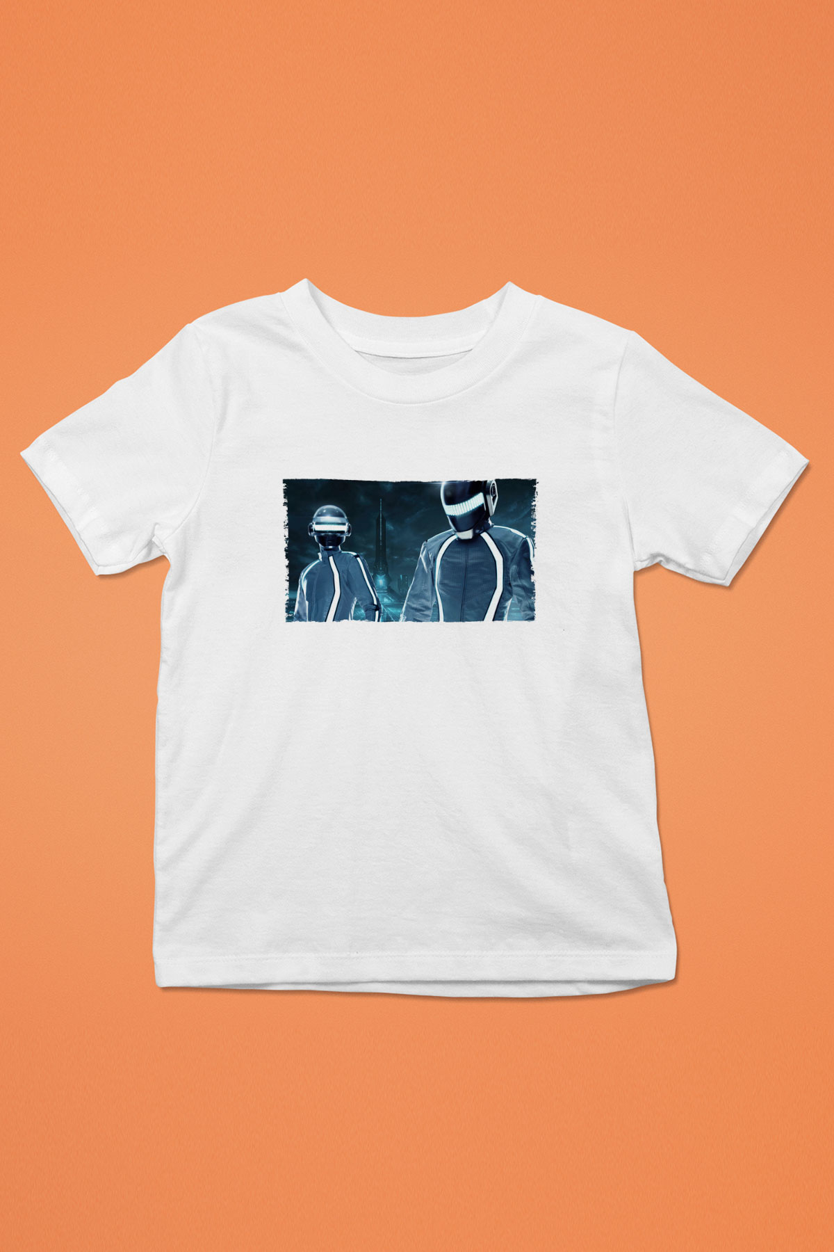 Unisex Tron Legacy Baskılı Beyaz Çocuk Tshirt
