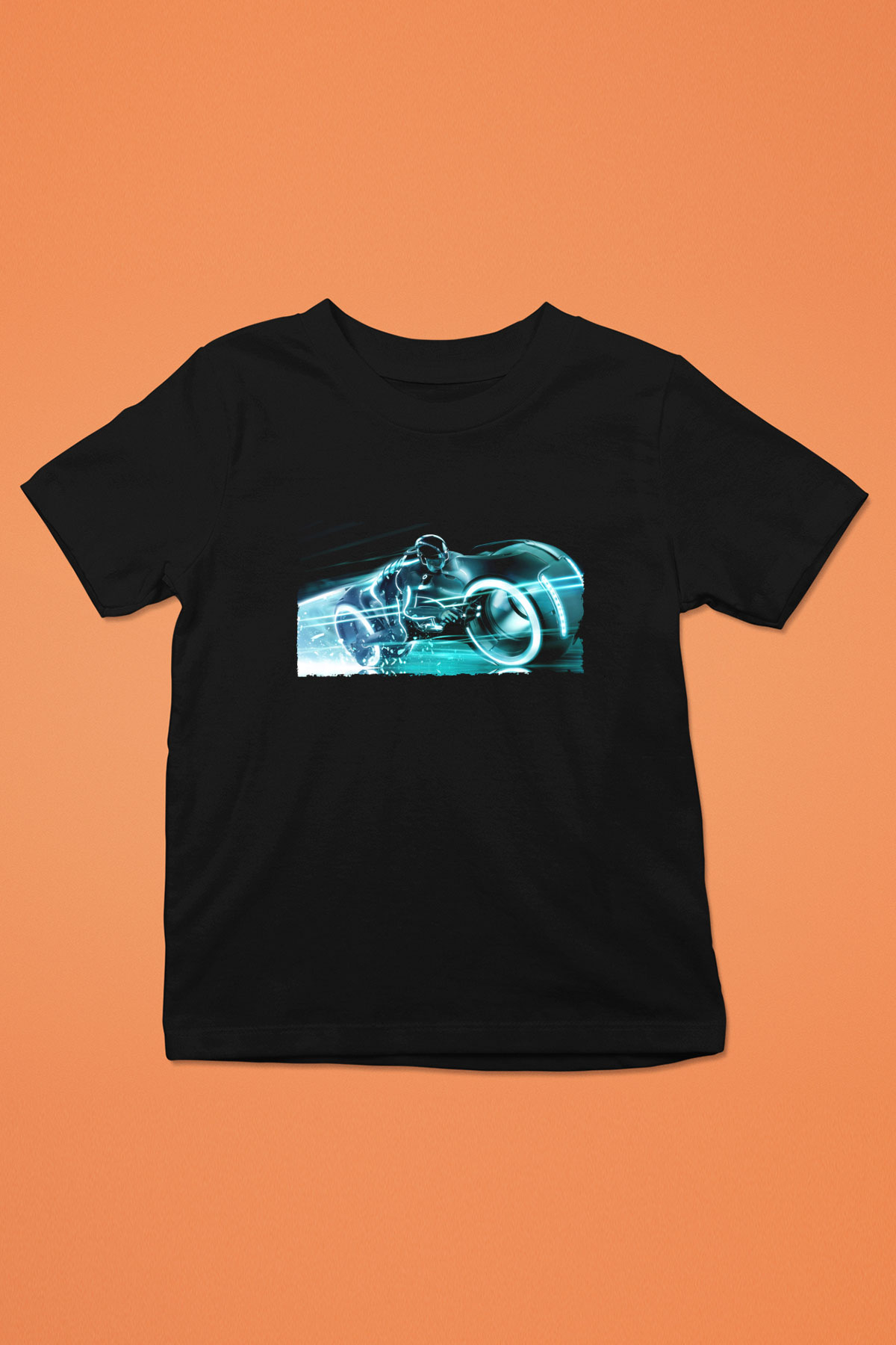 Unisex TRON Legacy Baskılı Siyah Çocuk Tişört