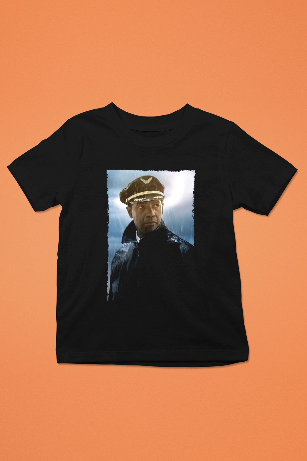 Unisex Uçuş (Flight) Baskılı Siyah Çocuk T-shirt