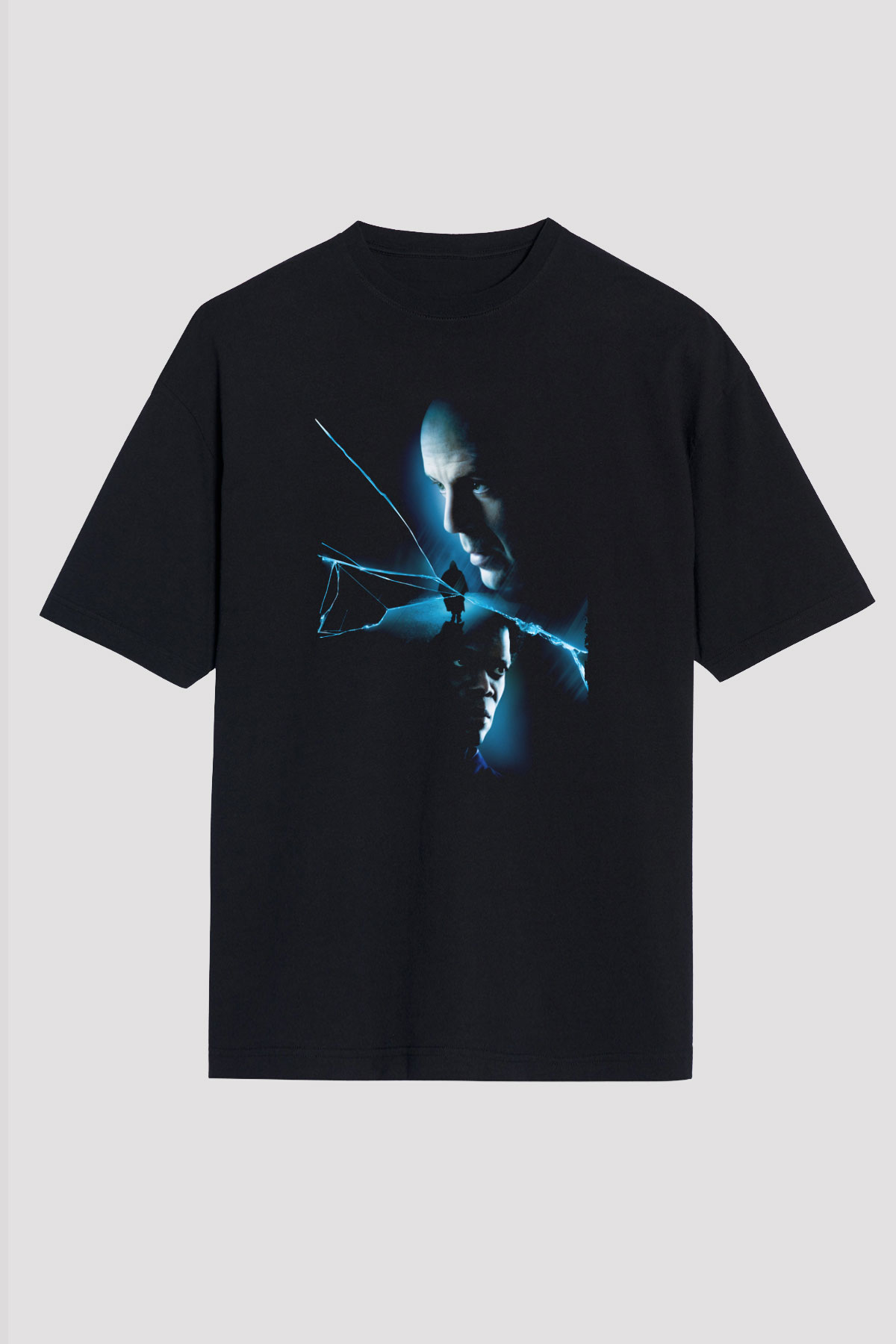 Unisex Unbreakable Baskılı Siyah Oversize Tshirt