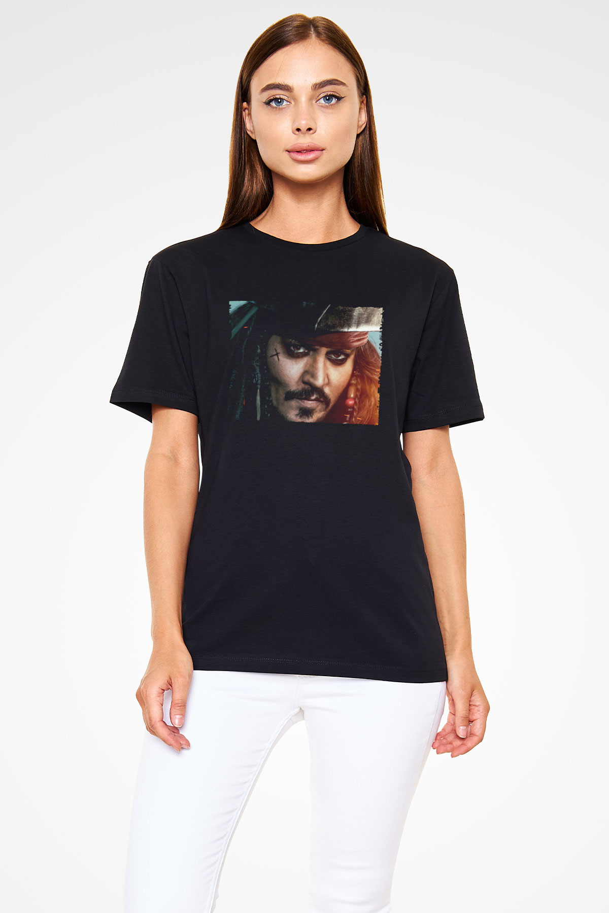 Karayip Korsanları (Pirates of the Caribbean) Baskılı Siyah T-Shirt