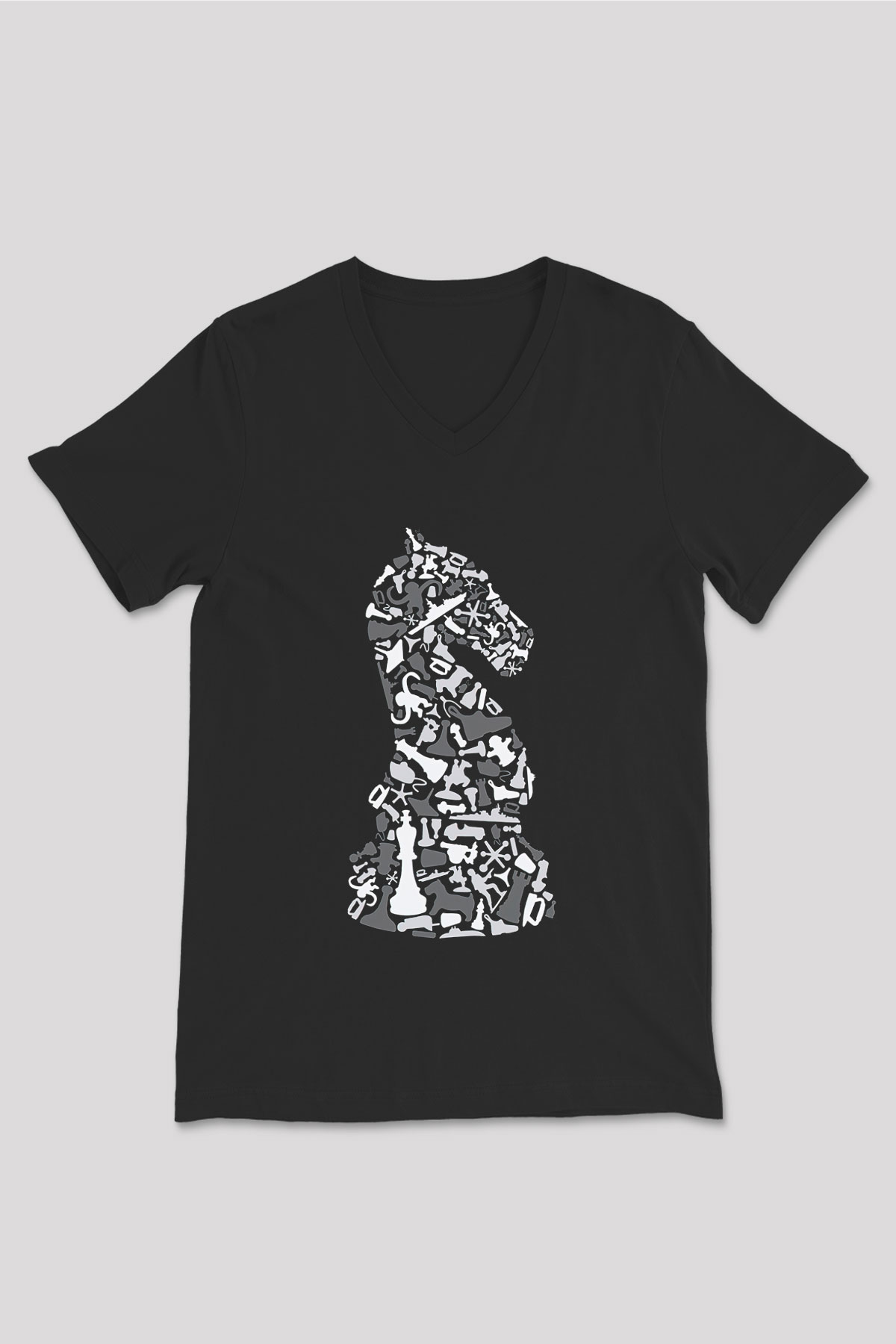 Unisex V Yaka Tişört TSR574