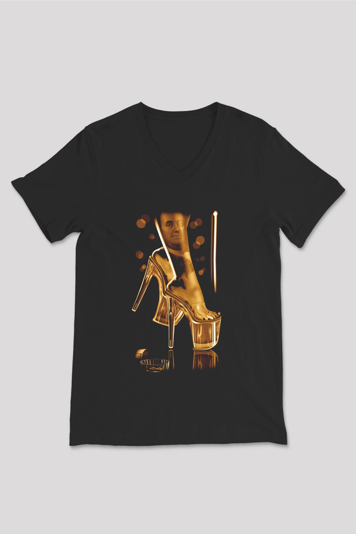 Unisex V Yaka Tişört TSR6