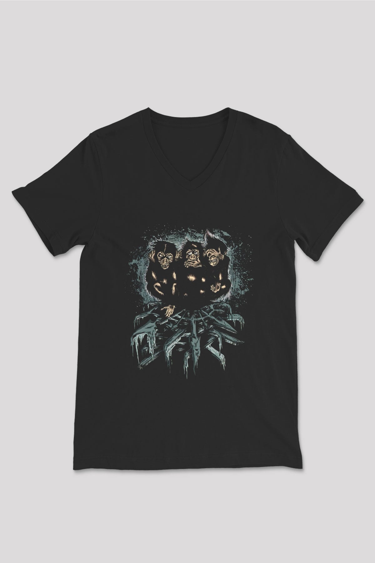 Unisex V Yaka Tişört TSR65
