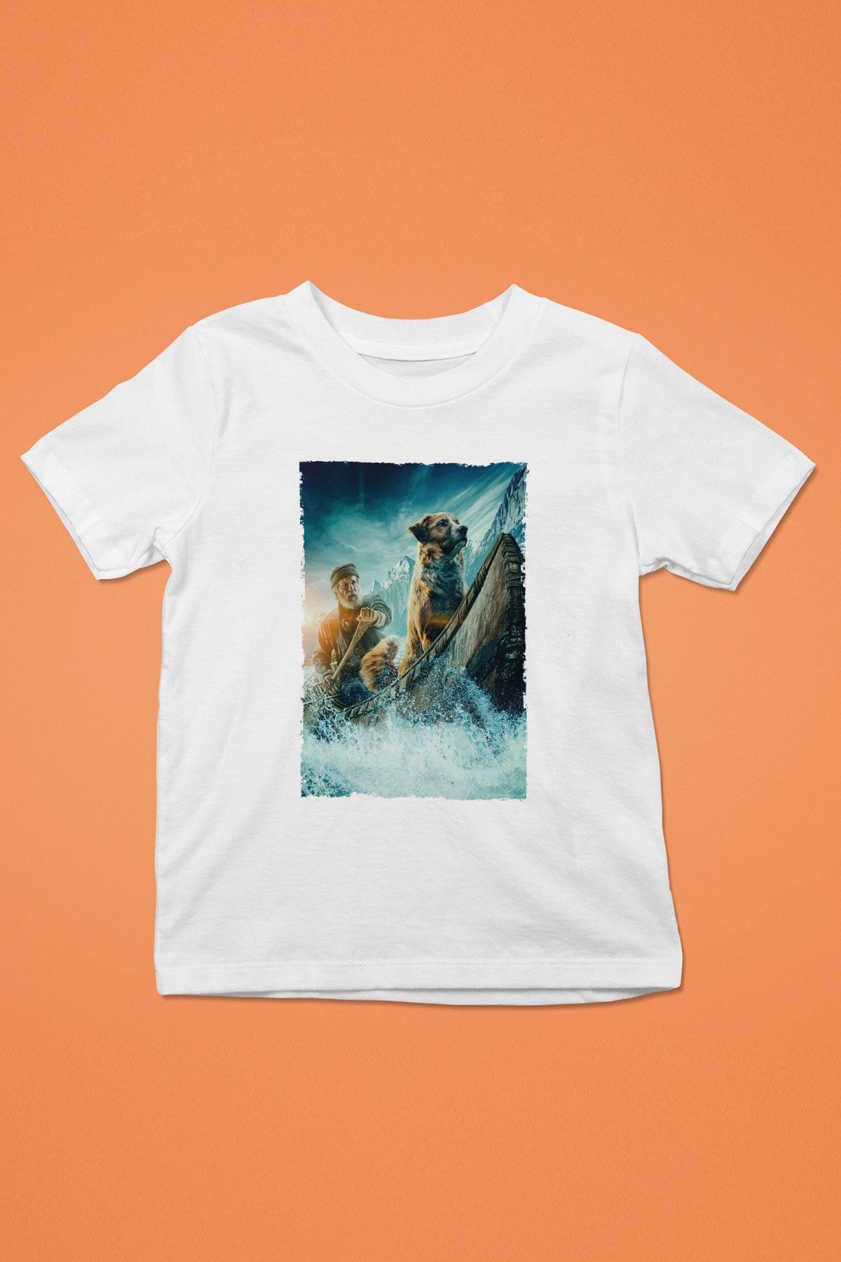 Unisex Vahşetin Çağrısı (The Call of the Wild) Baskılı Beyaz Çocuk Tshirt